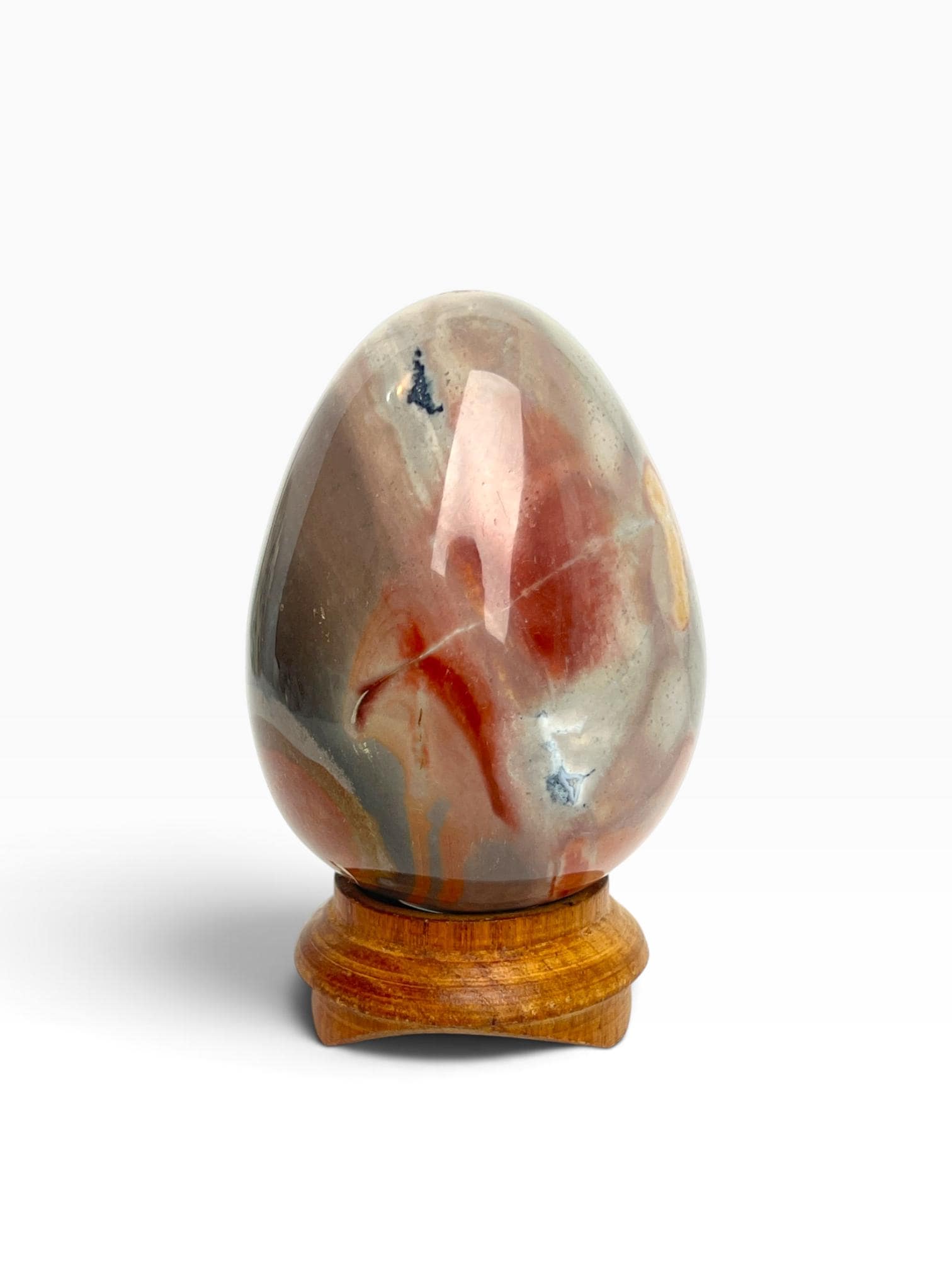 Polychrome Jasper Polished Egg: Madagascar Crystal Egg