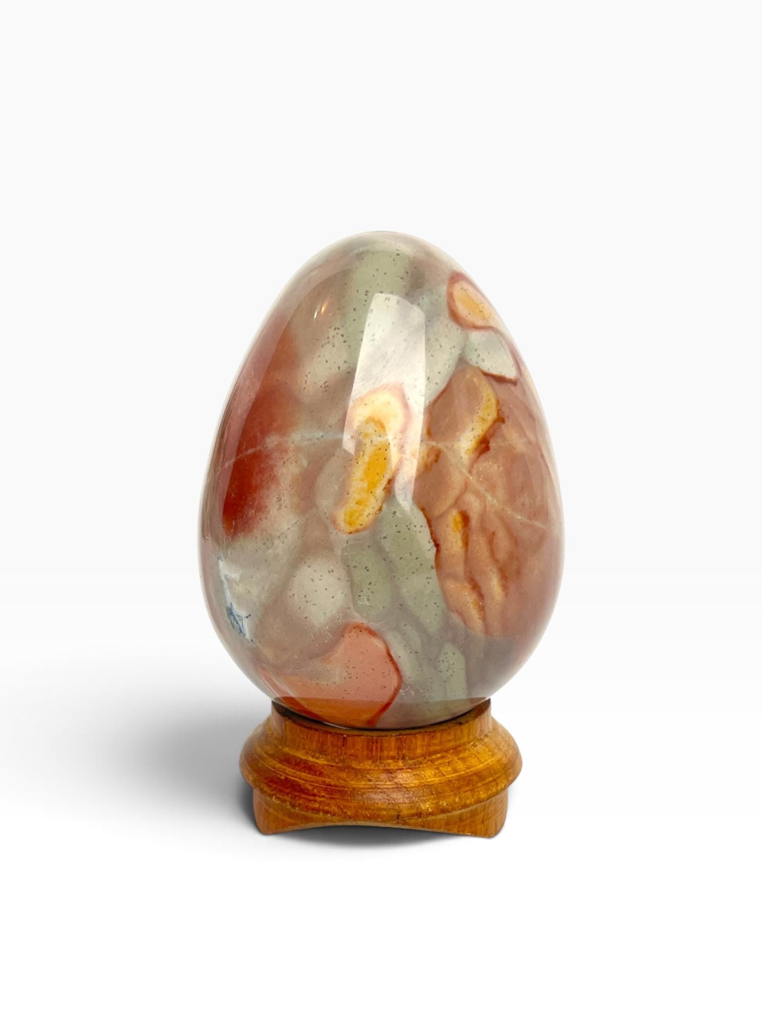 Polychrome Jasper Polished Egg: Madagascar Crystal Egg