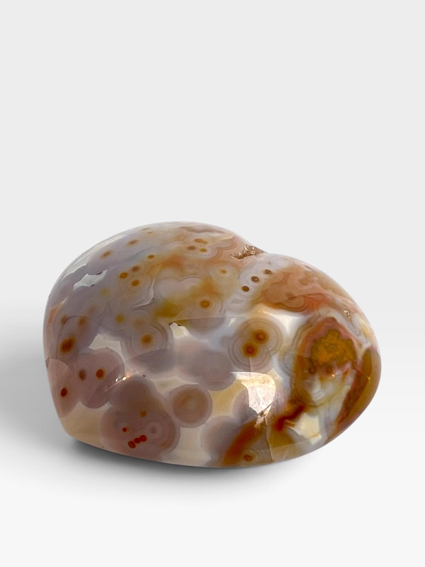 Ocean Jasper Heart Crystal : Marovato Vein 8