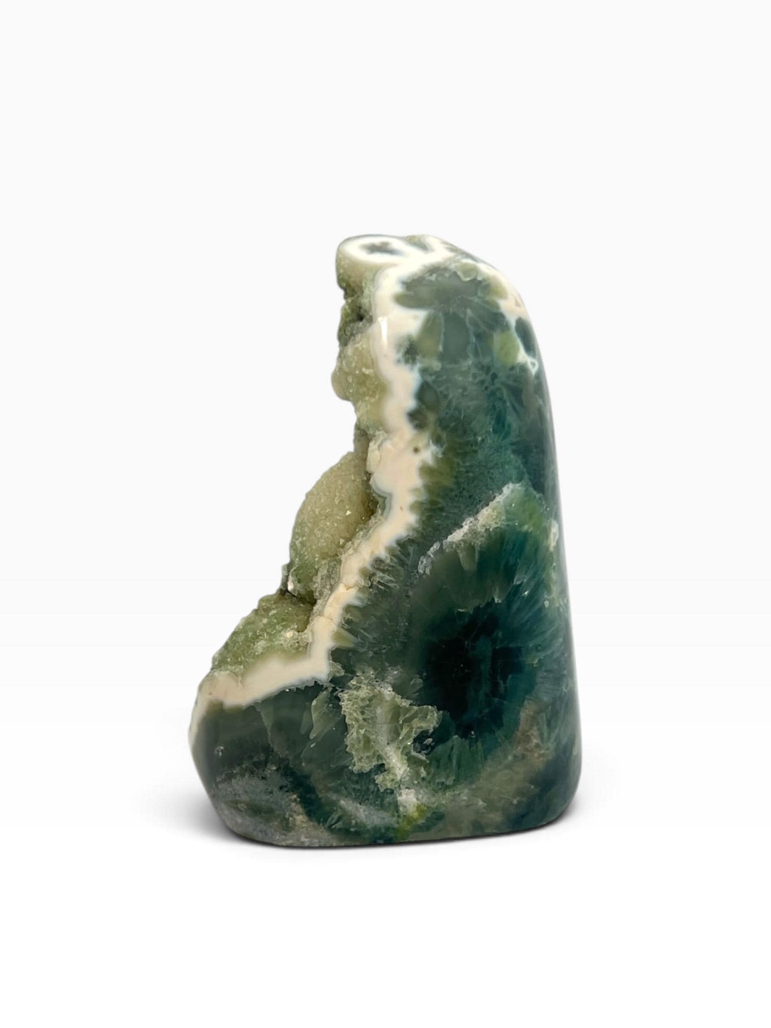 Ocean Jasper Botryoidal Druzy Free Form : Semi Polished Early Vein Marovato Collection Piece