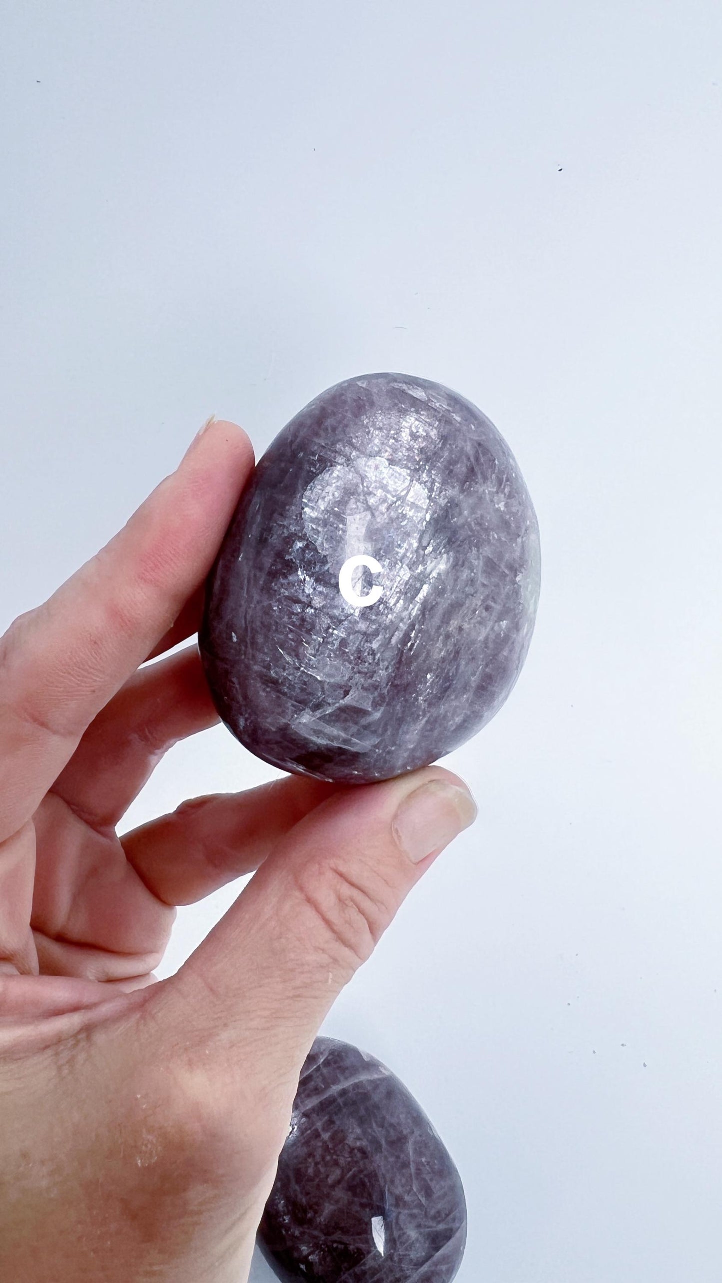 Purple Anhydrite Large Palm Stones, Your choice : Rare Madagascar crystal