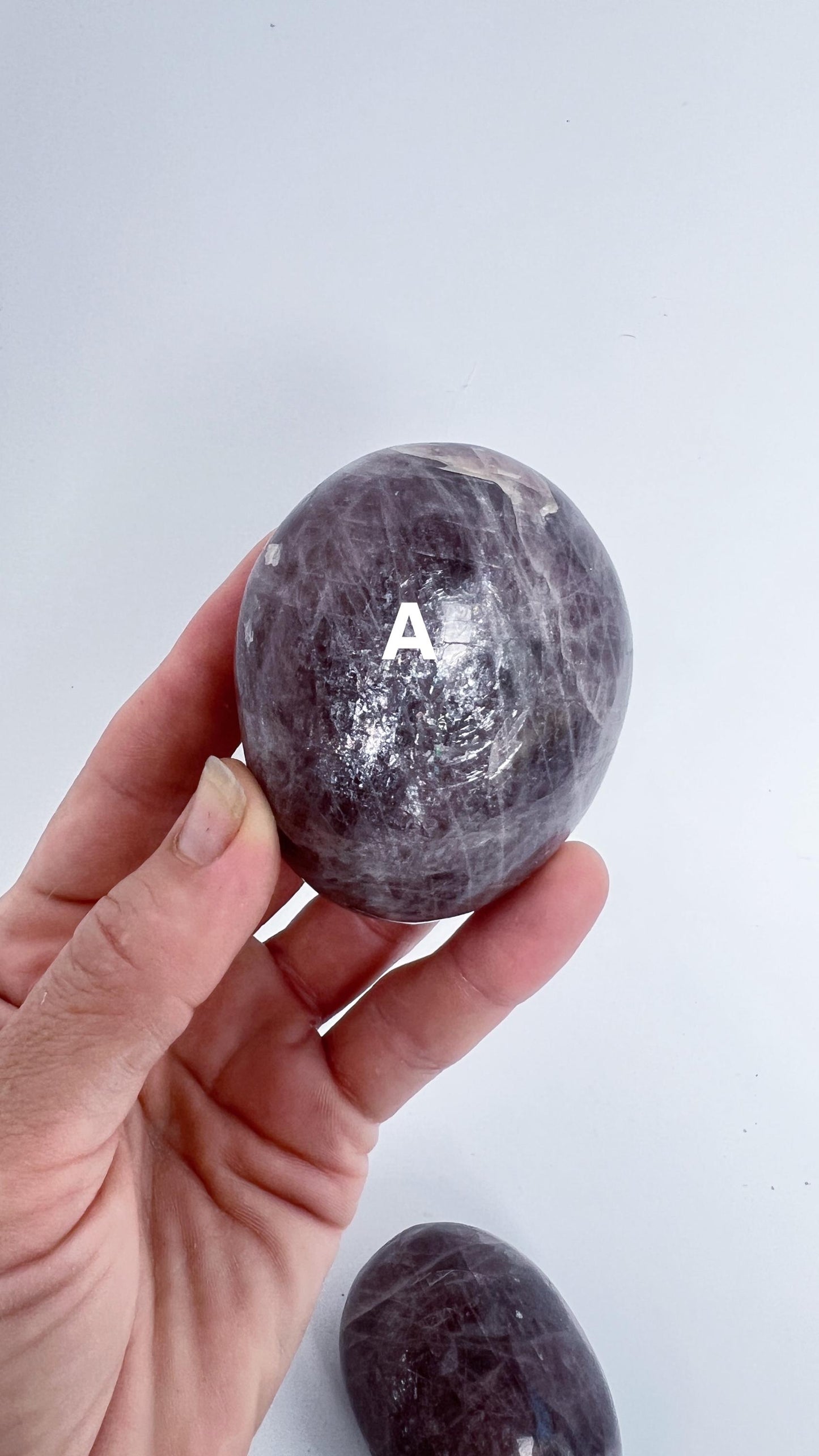 Purple Anhydrite Large Palm Stones, Your choice : Rare Madagascar crystal