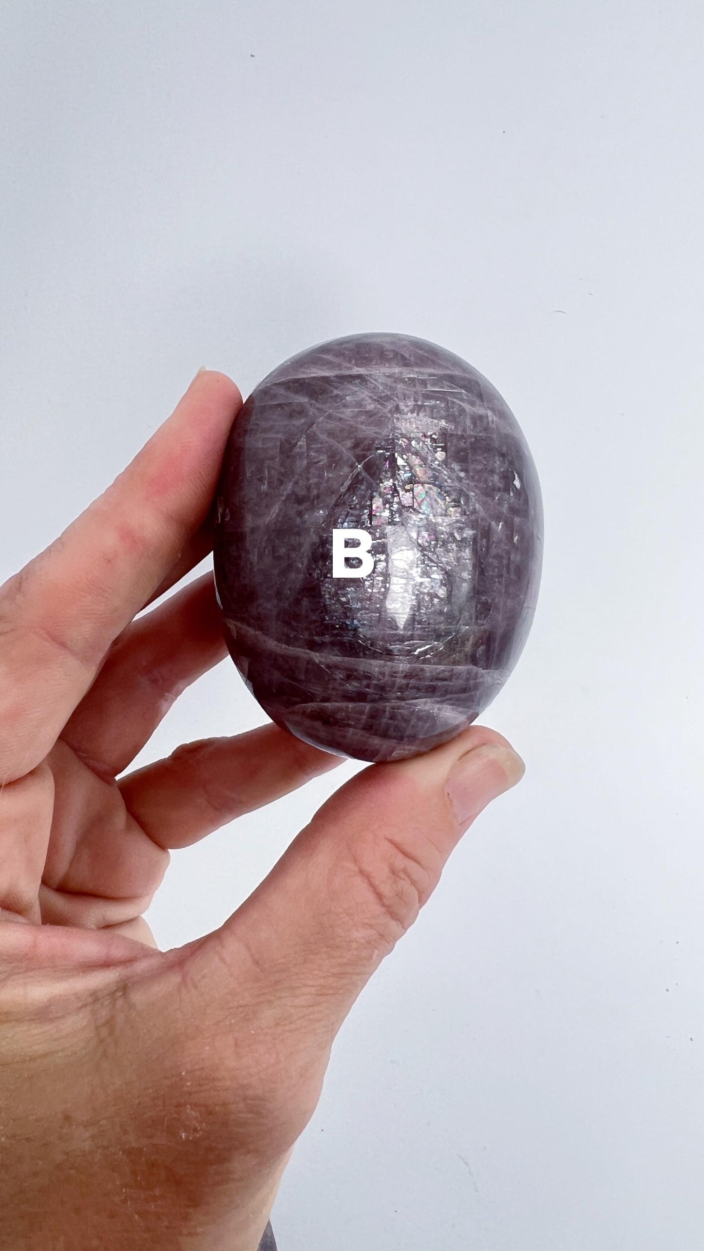 Purple Anhydrite Large Palm Stones, Your choice : Rare Madagascar crystal