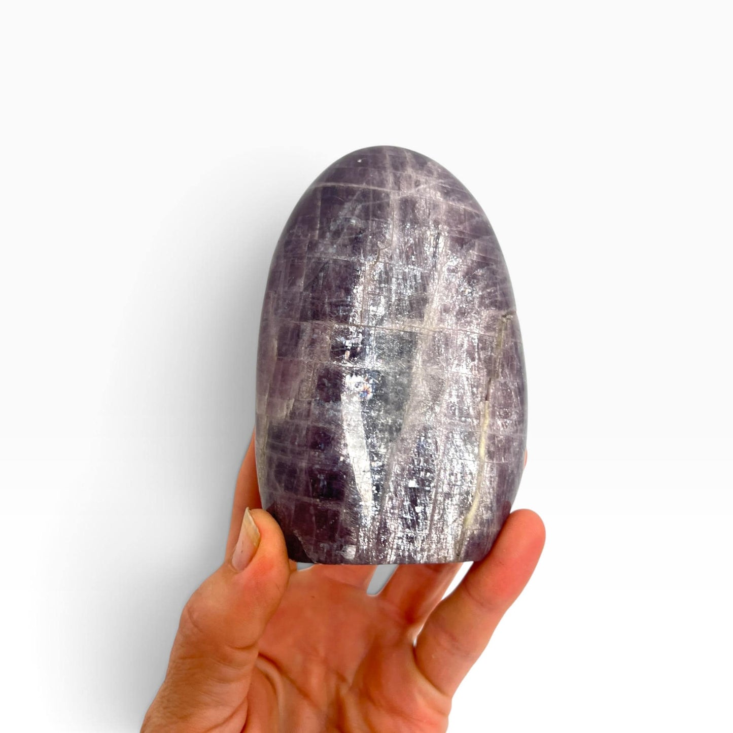Purple Anhydrite Freeform: Polished Rare Madagascar Free Standing Crystal