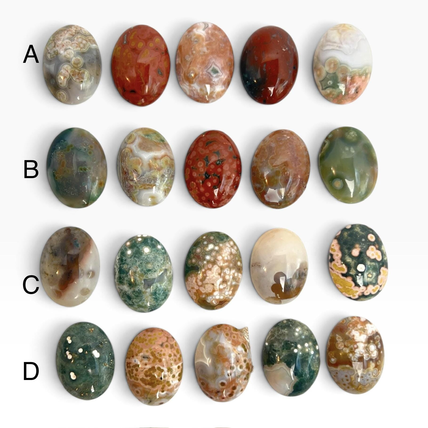 Ocean Jasper Marovato Cabochons set of 5: Your Choice