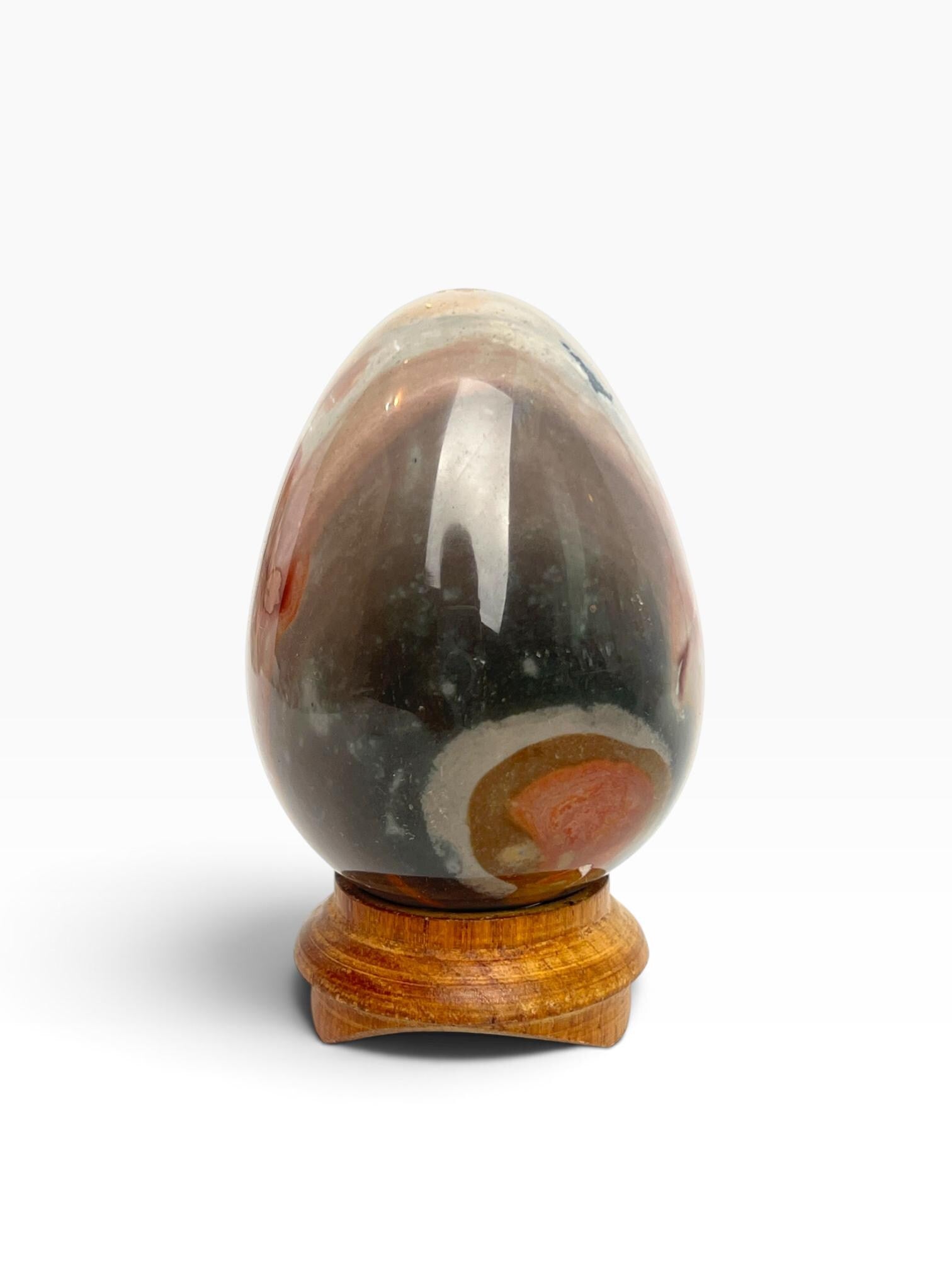 Polychrome Jasper Polished Egg: Madagascar Crystal Egg