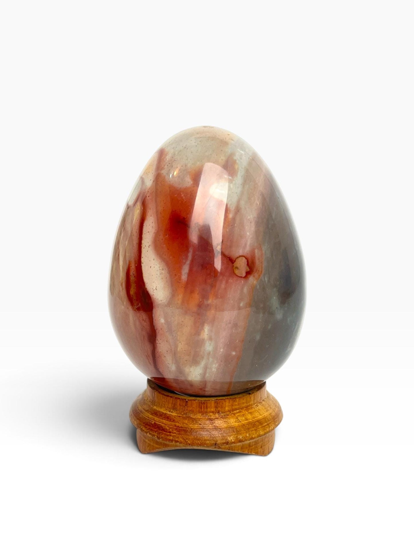 Polychrome Jasper Polished Egg: Madagascar Crystal Egg