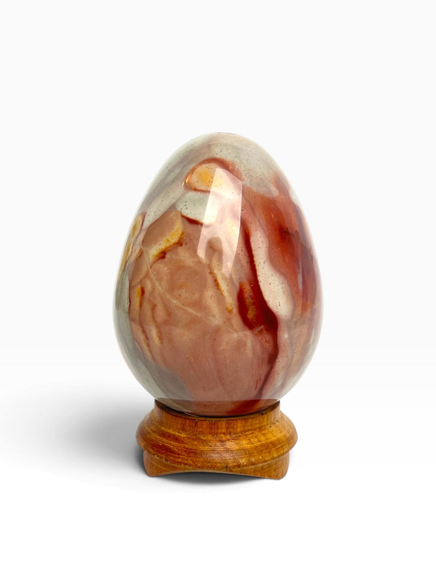 Polychrome Jasper Polished Egg: Madagascar Crystal Egg