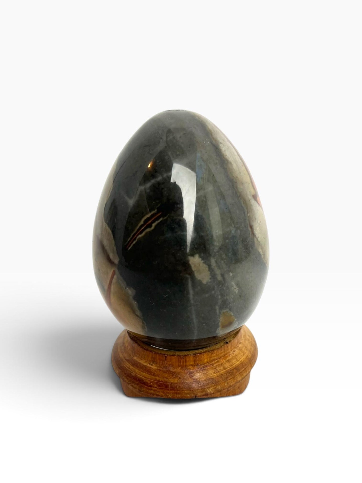 Polychrome Jasper Polished Egg: Madagascar Carved Crystal Egg