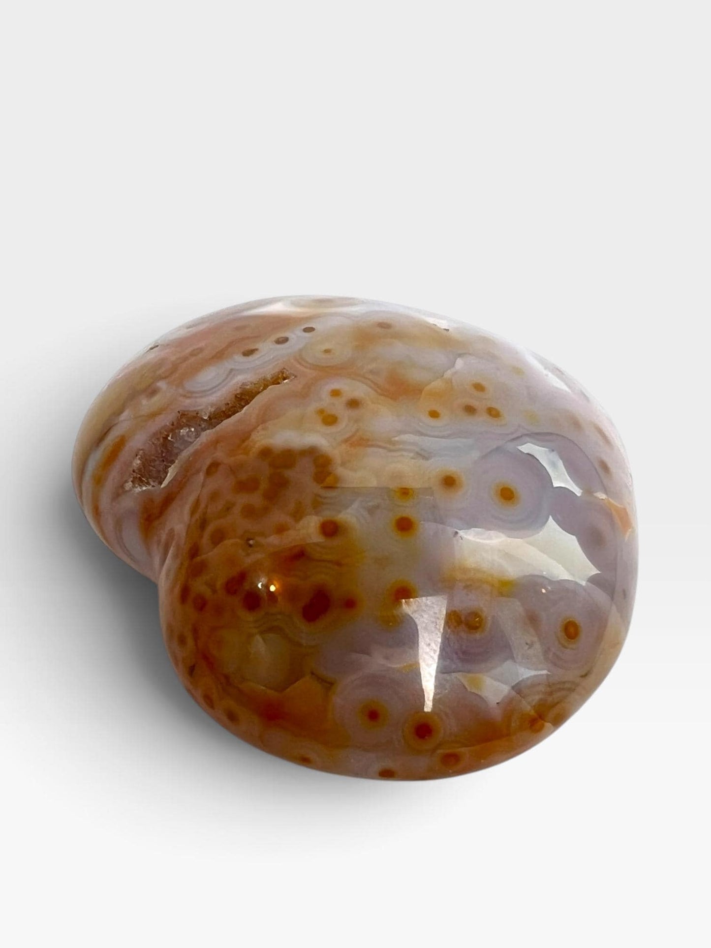 Ocean Jasper Heart Crystal : Marovato Vein 8