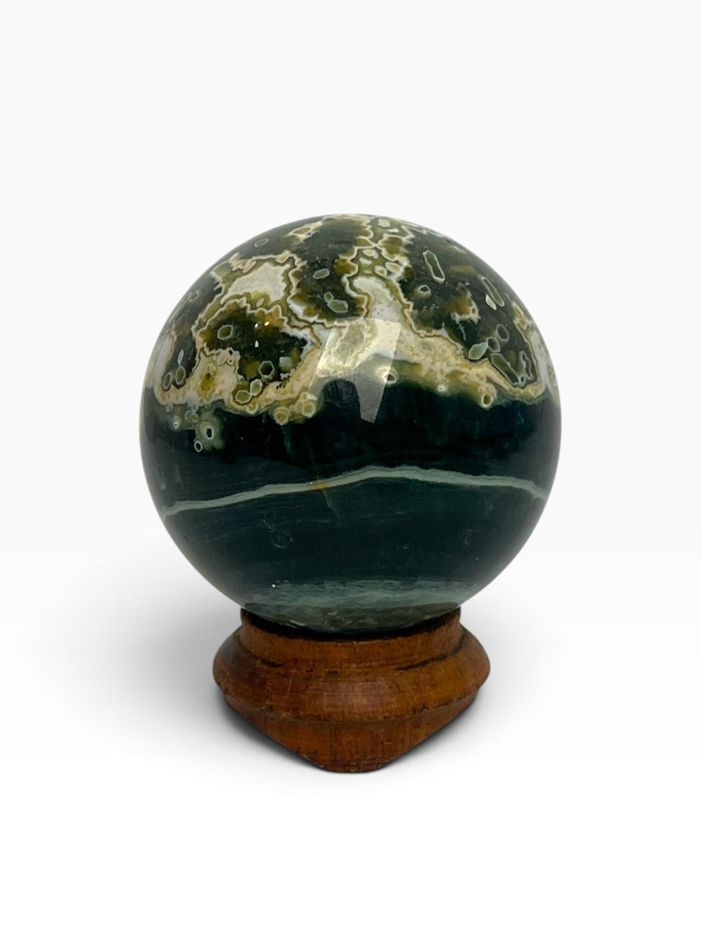 Ocean Jasper Sphere Old Stock Crystal Sphere: Vein 7