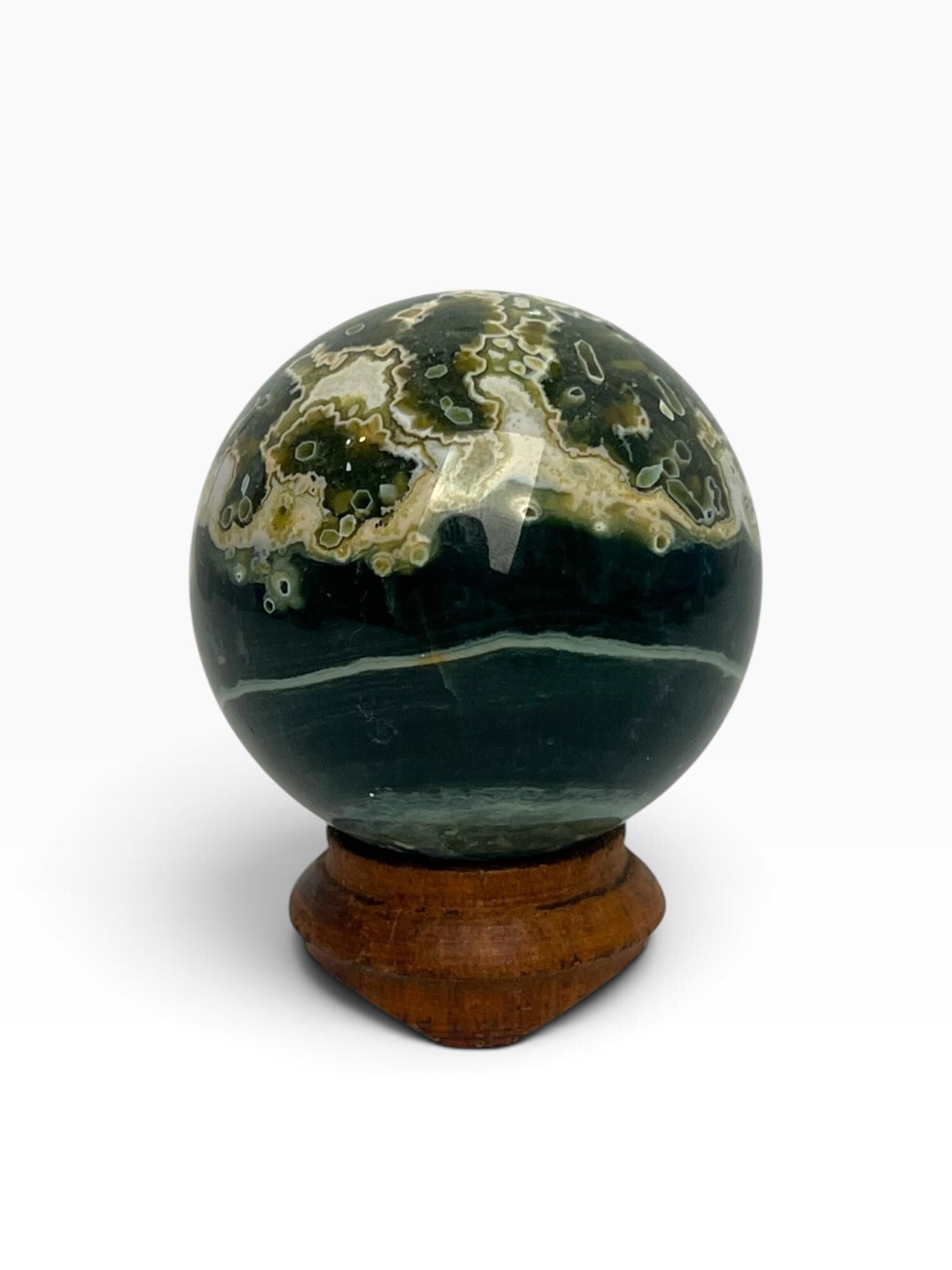 Ocean Jasper Sphere Old Stock Crystal Sphere: Vein 7