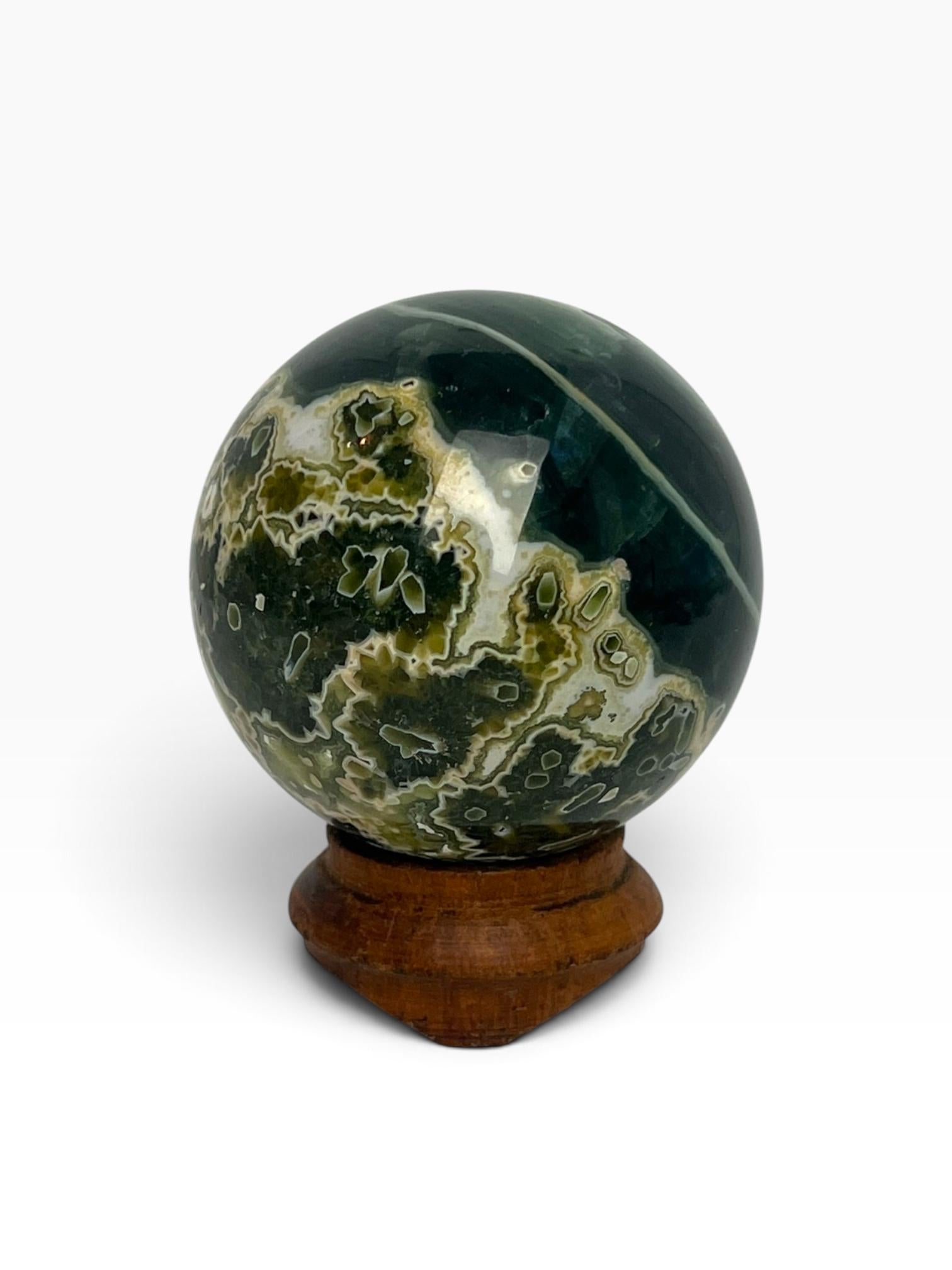 Ocean Jasper Sphere Old Stock Crystal Sphere: Vein 7