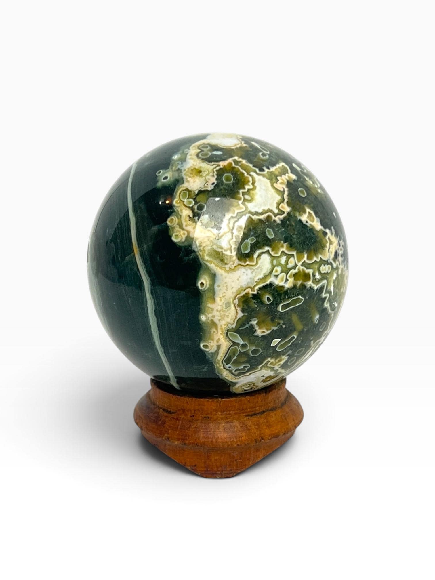 Ocean Jasper Sphere Old Stock Crystal Sphere: Vein 7