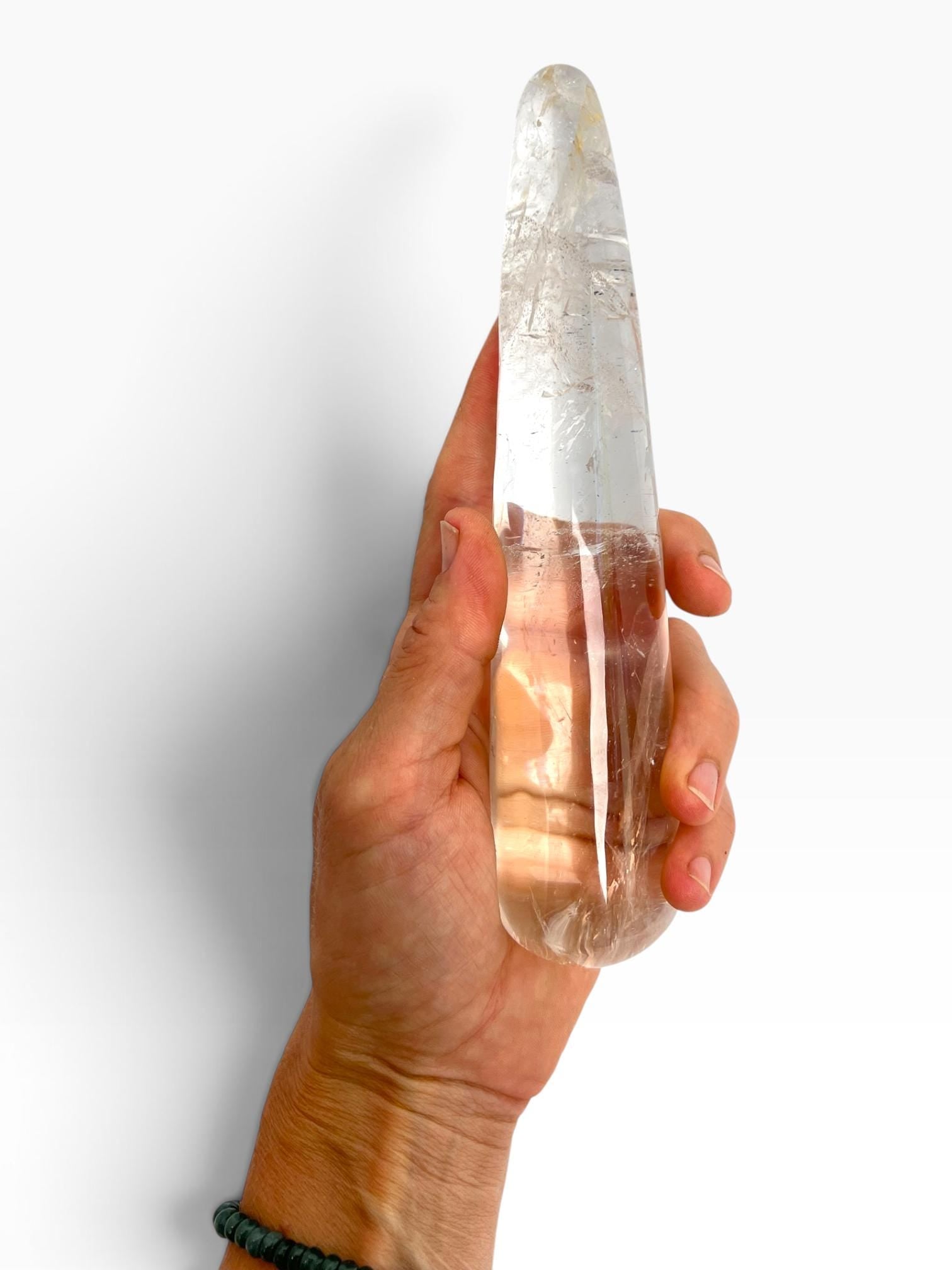 Clear Quartz Crystal Massage Wand Tool