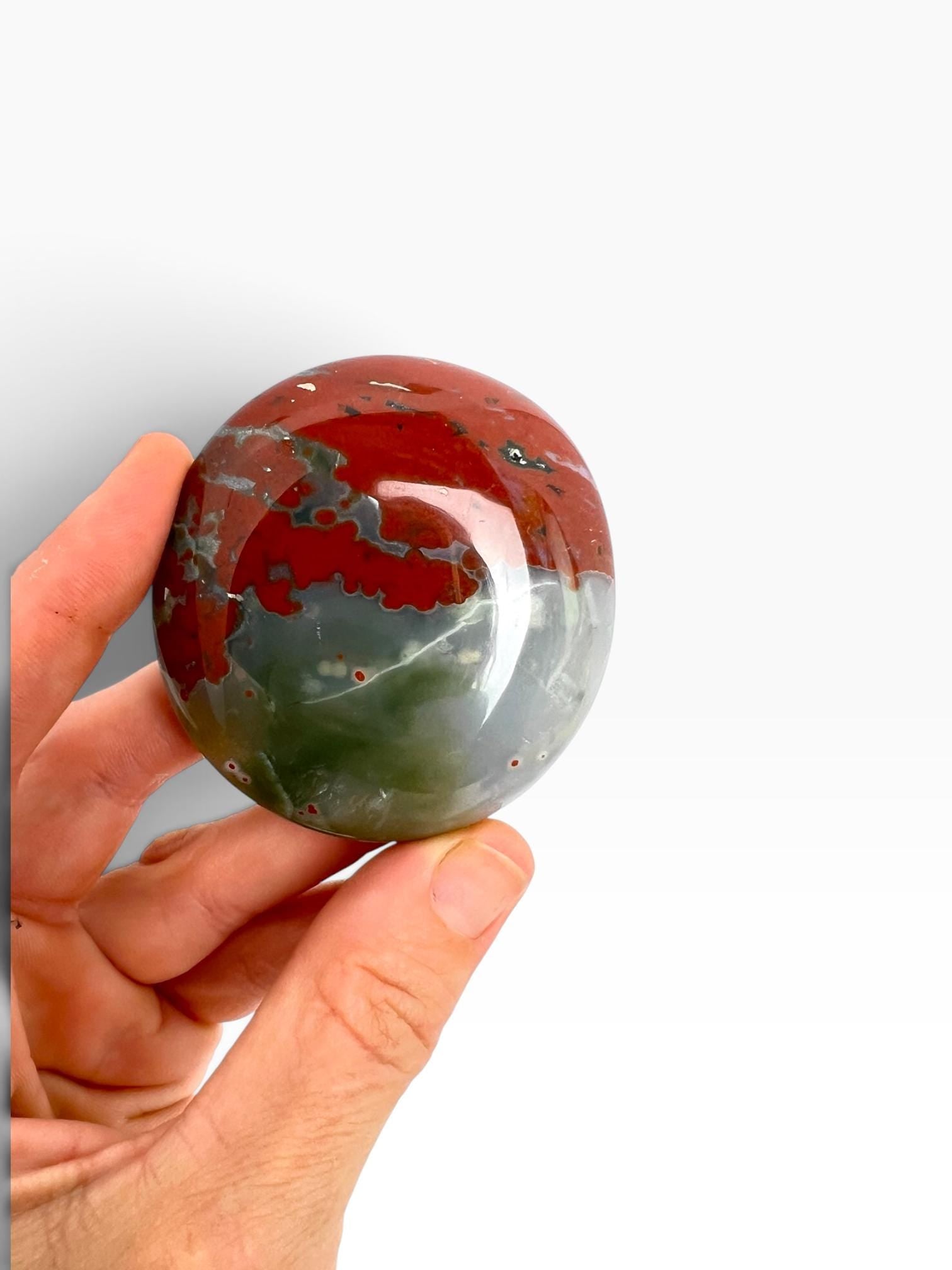 Marovato Ocean Jasper Palm Stones - Veinless Orbicular Jasper from Madagascar, you Choose