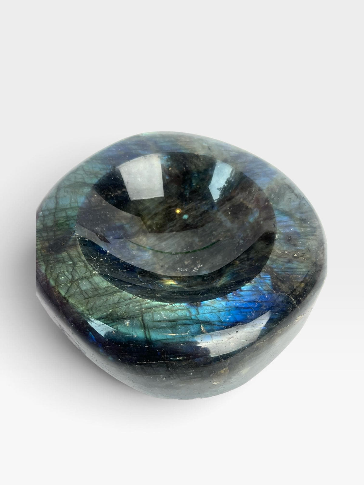 Labradorite Crystal Bowl: Carved Polished Dish