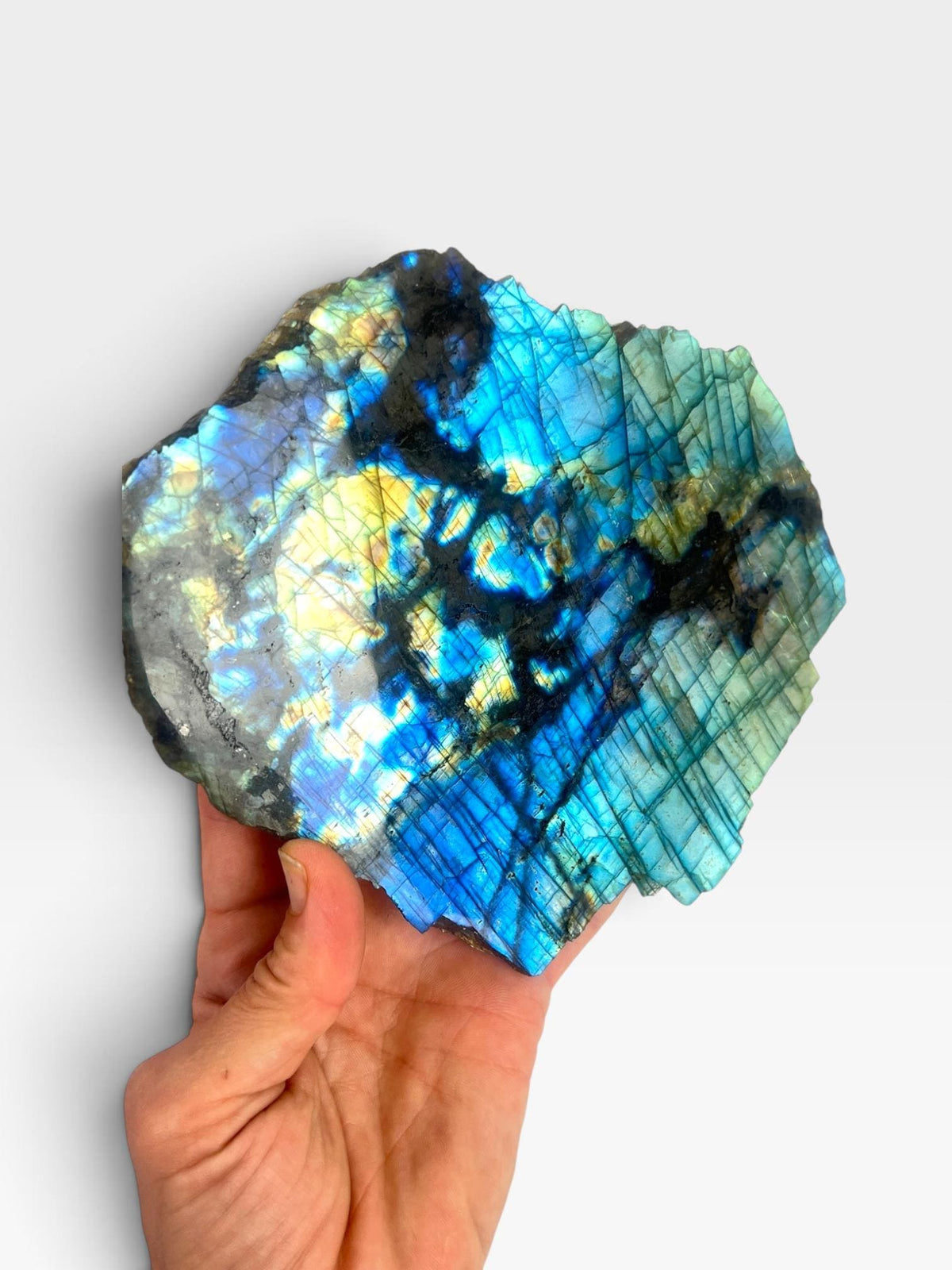Labradorite Crystal Slab: Polished Slice