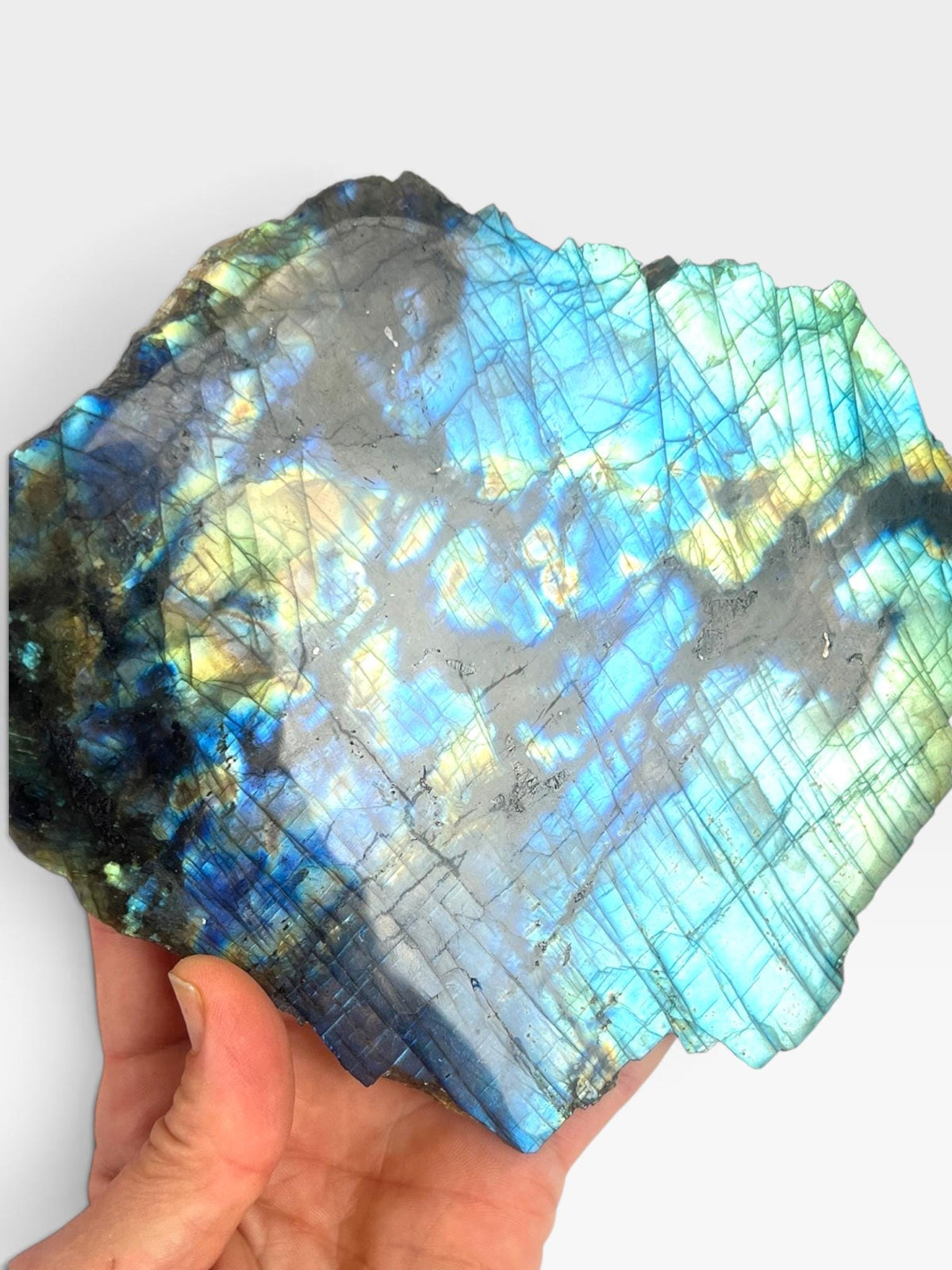 Labradorite Crystal Slab: Polished Slice