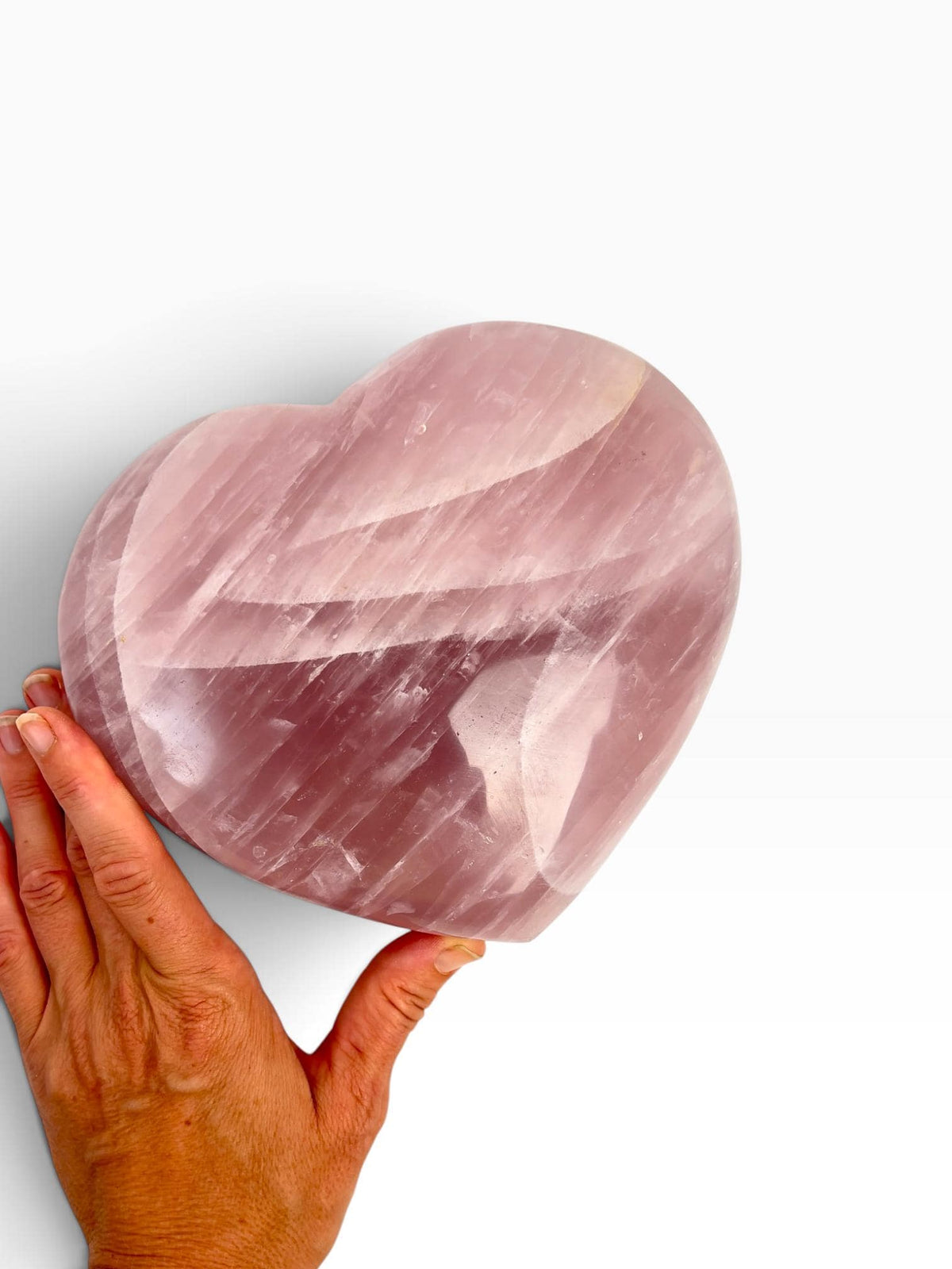 Rose Quartz Polished XXL Crystal Heart
