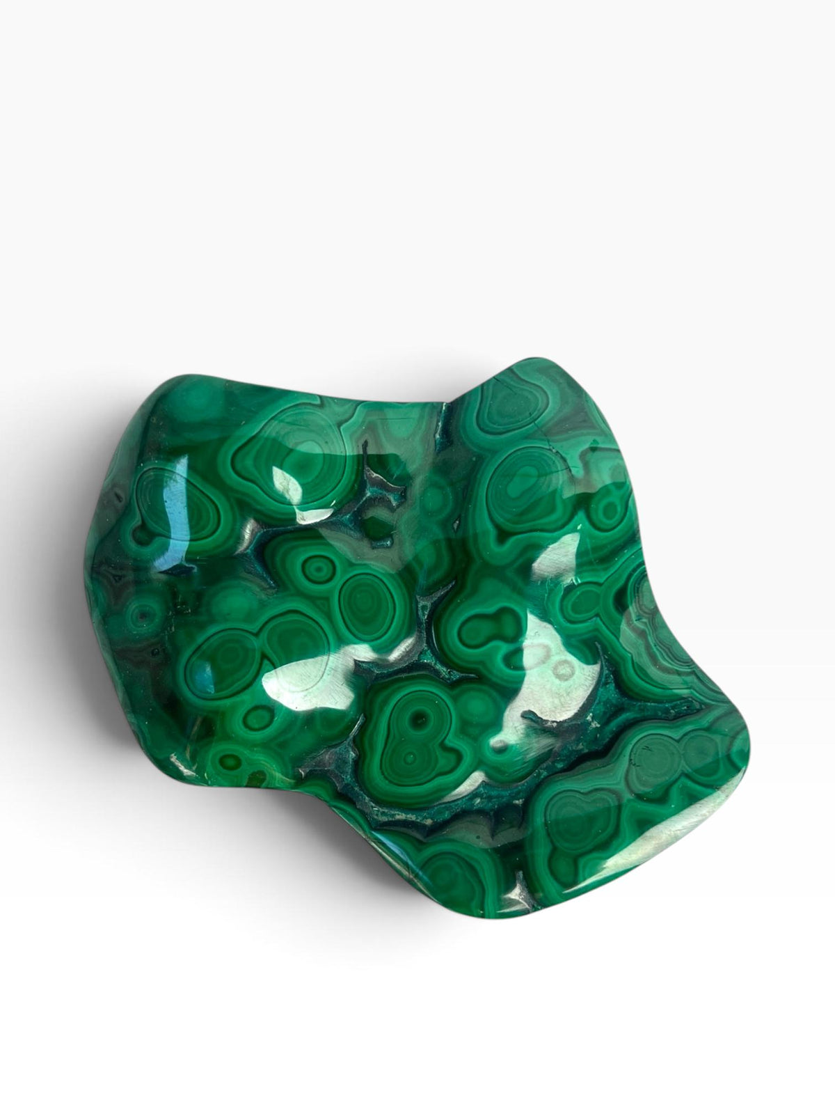 Malachite Free Form: Semi Polished Vibrant Green Crystal