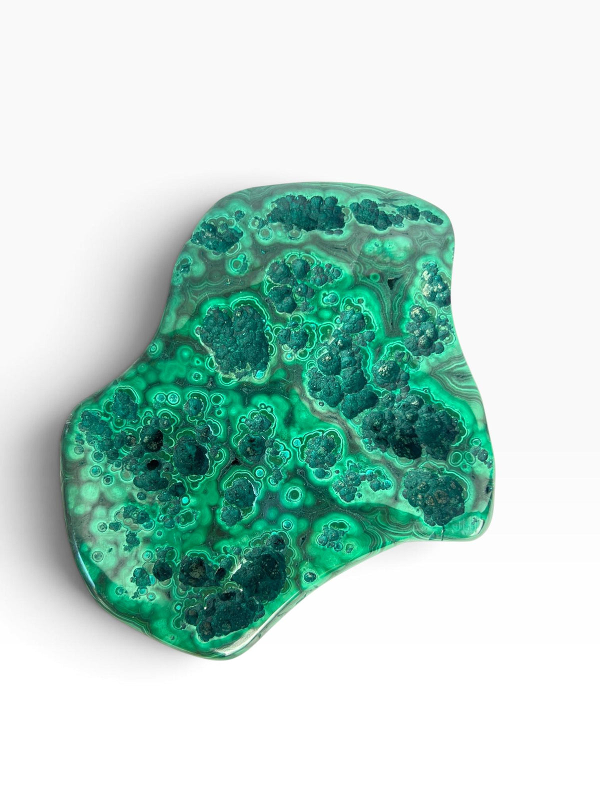 Malachite Free Form: Semi Polished Vibrant Green Crystal