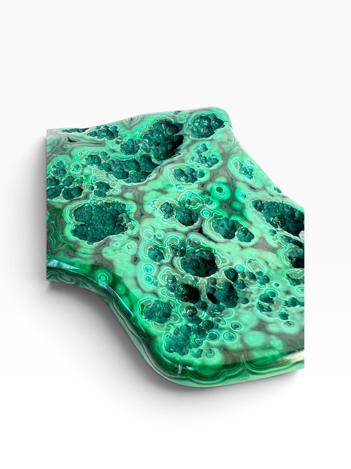 Malachite Free Form: Semi Polished Vibrant Green Crystal