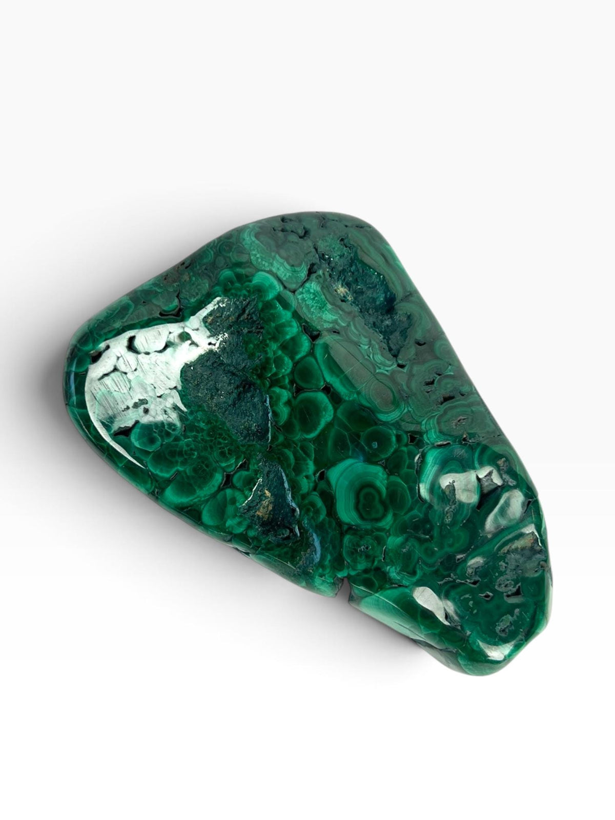 Malachite Free Form: Semi Polished Vibrant Green Crystal Gift