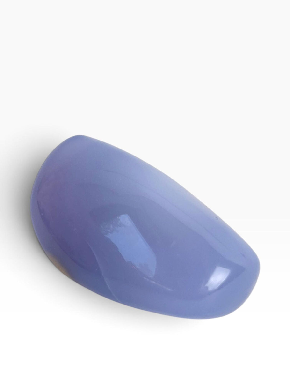 Turkish Blue Chalcedony: Natural Large Palm Stone Crystal