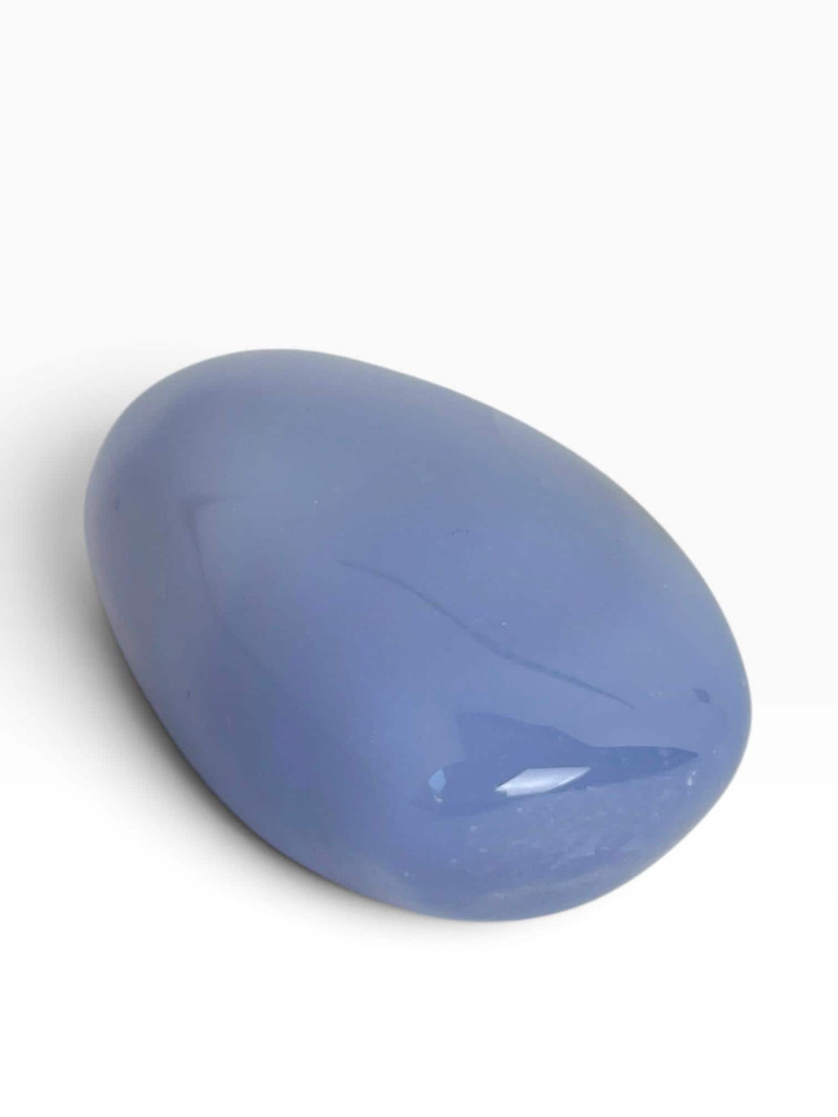Turkish Blue Chalcedony: Natural Large Palm Stone Crystal