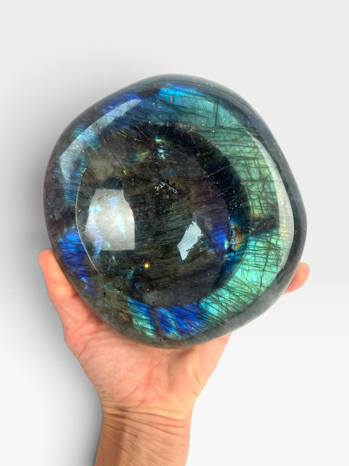 Labradorite Crystal Bowl: Carved Polished Dish