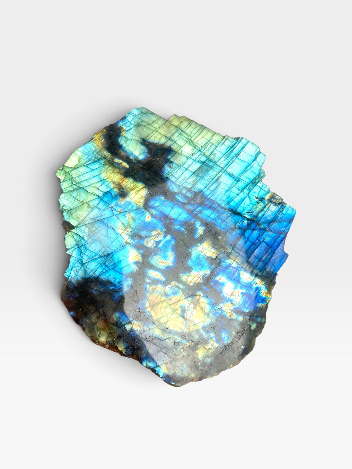 Labradorite Crystal Slab: Polished Slice