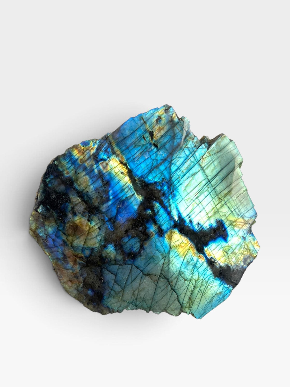 Labradorite Crystal Slab: Polished Slice