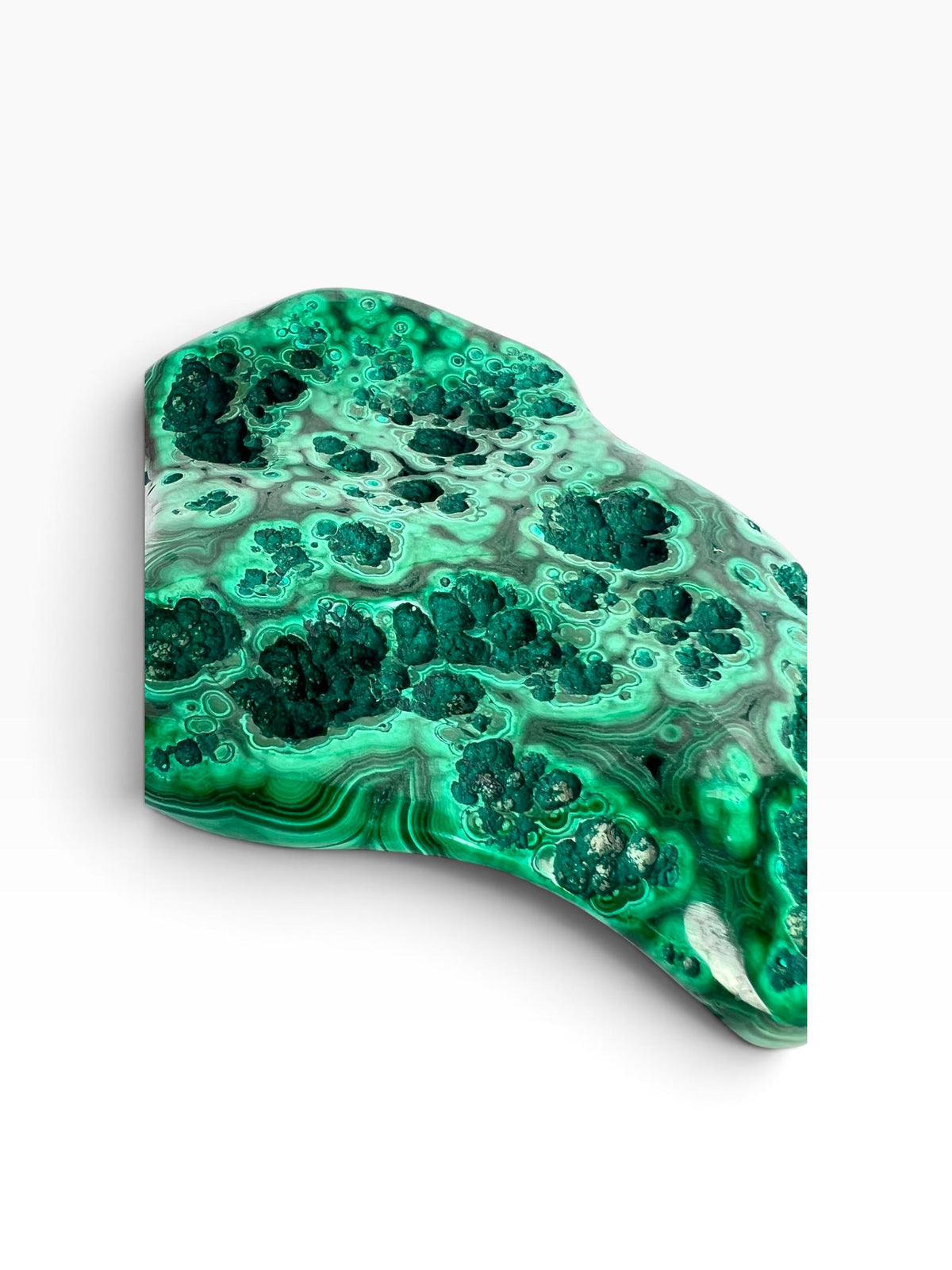 Malachite Free Form: Semi Polished Vibrant Green Crystal