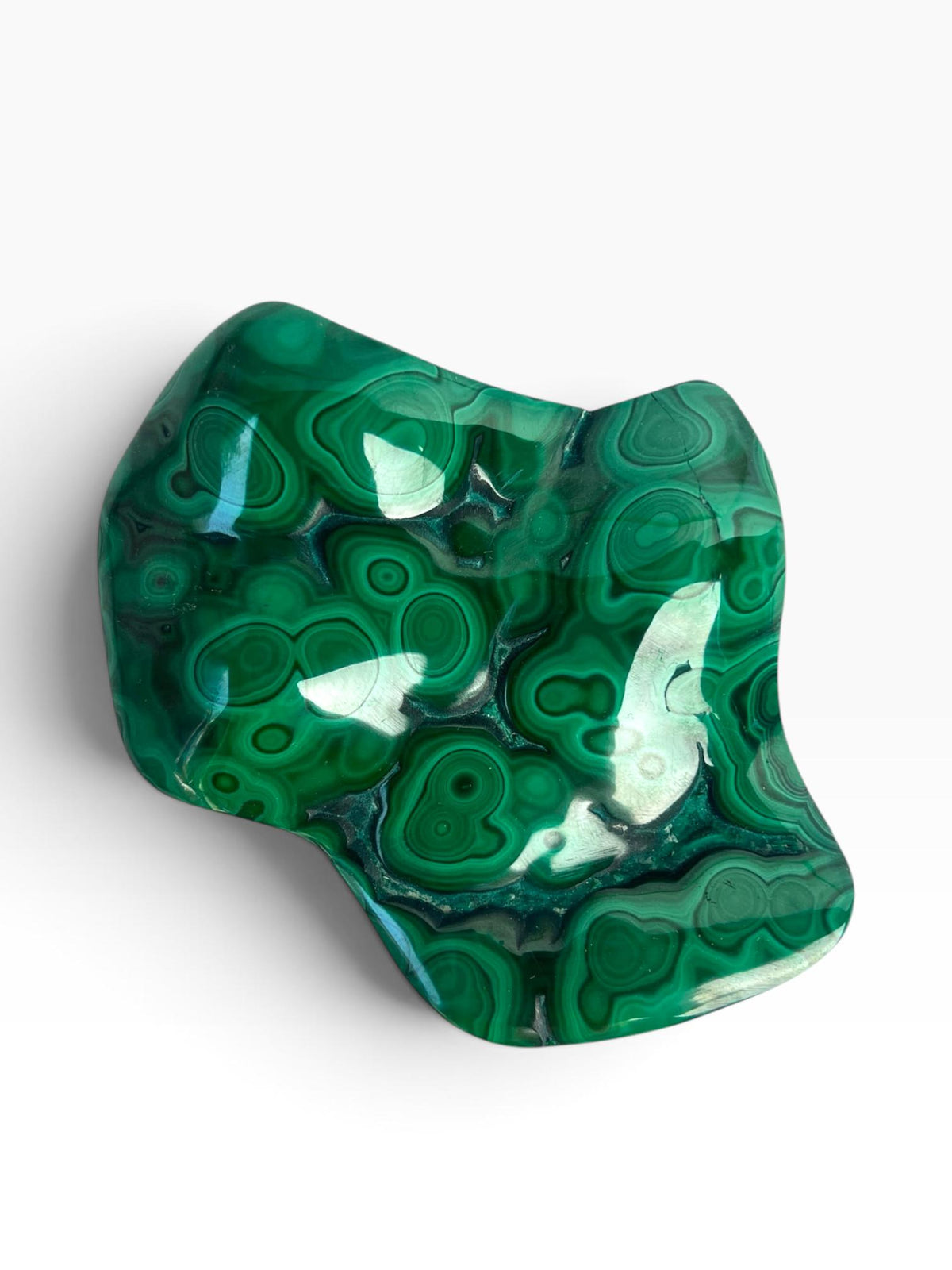 Malachite Free Form: Semi Polished Vibrant Green Crystal