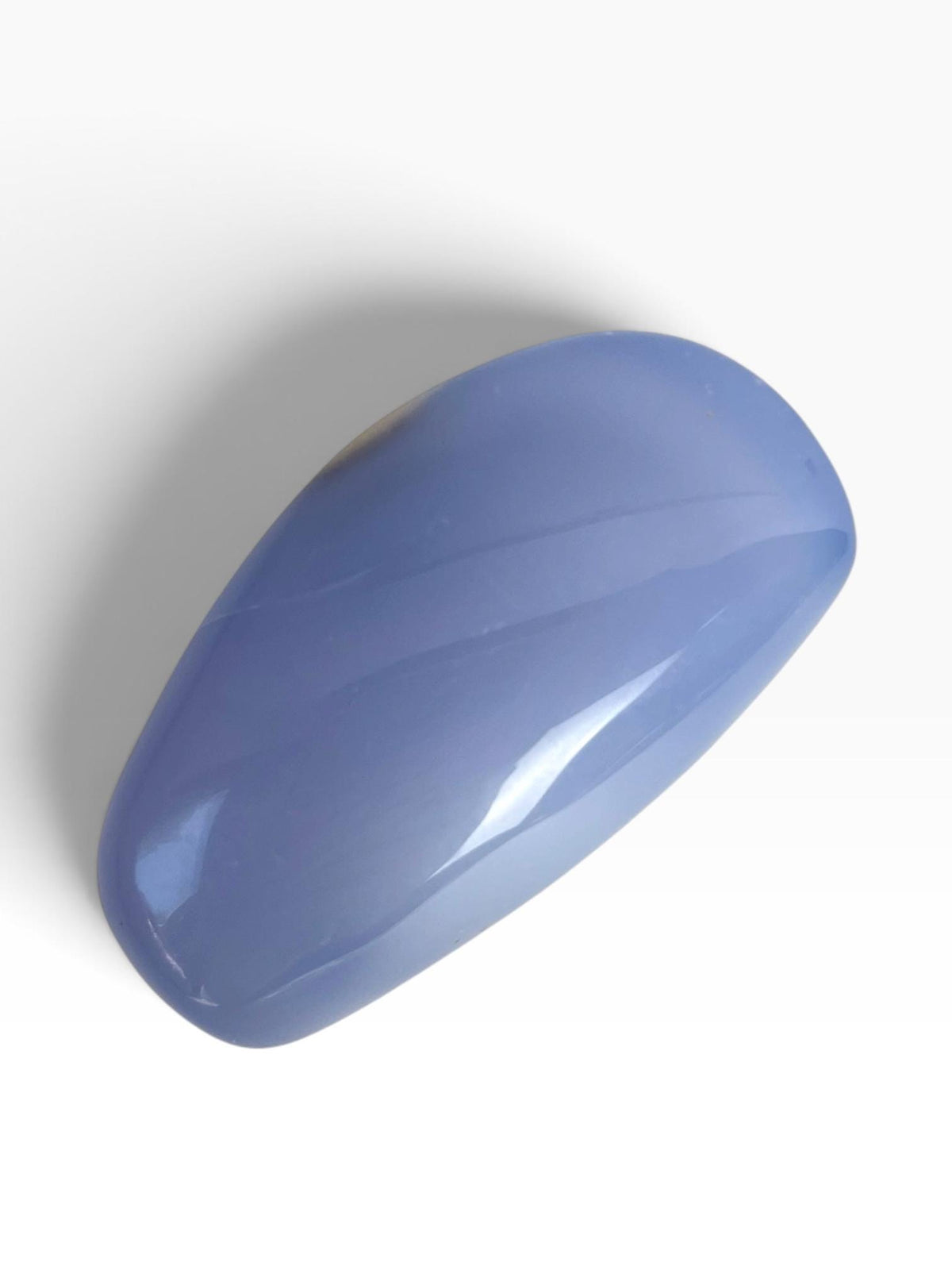 Turkish Blue Chalcedony: Natural Large Palm Stone Crystal