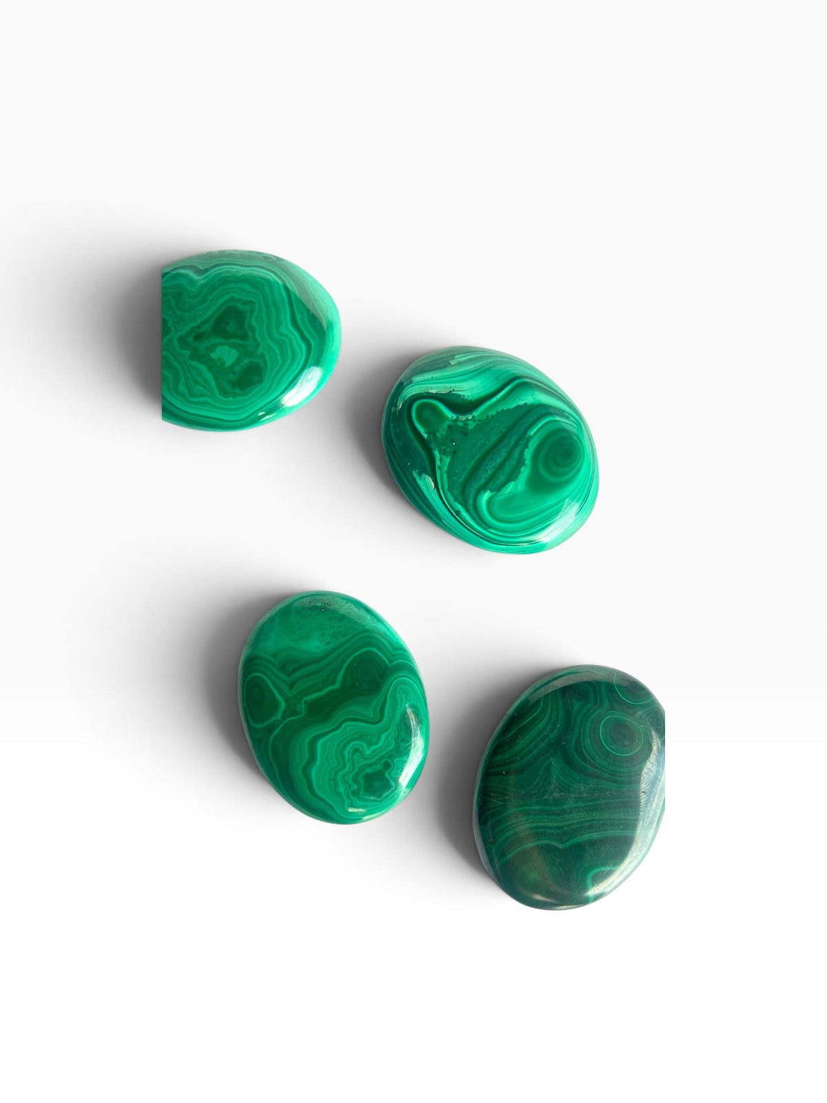 Malachite Flat Small Palm Stones