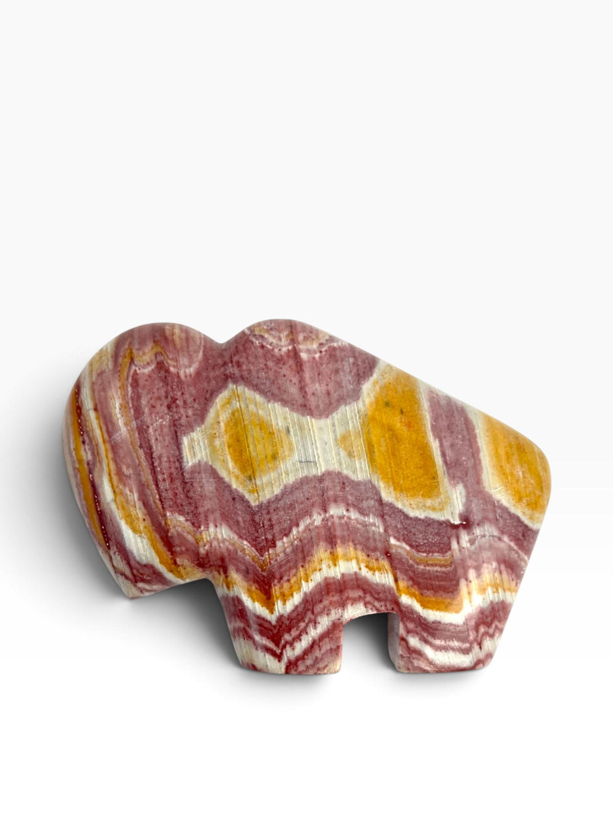 Zuni-Style Rainbow Rhyolite Bison Carving