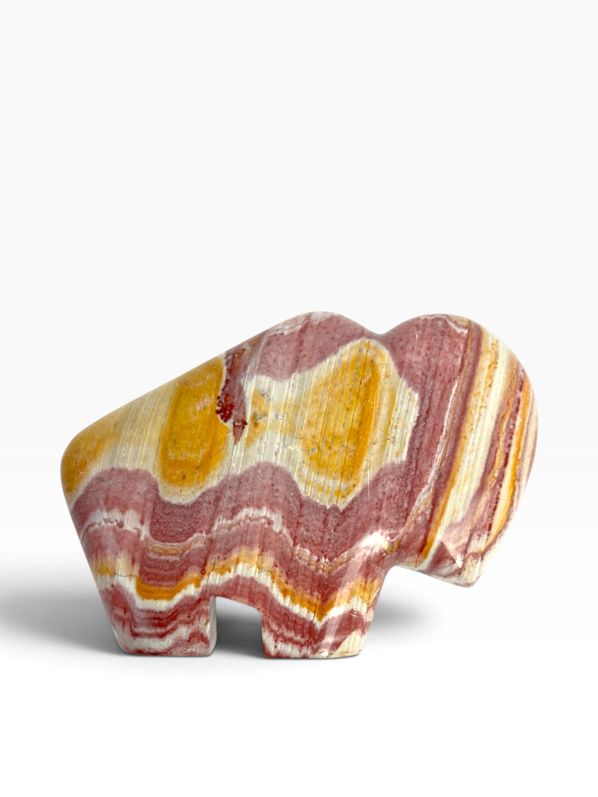 Zuni-Style Rainbow Rhyolite Bison Carving