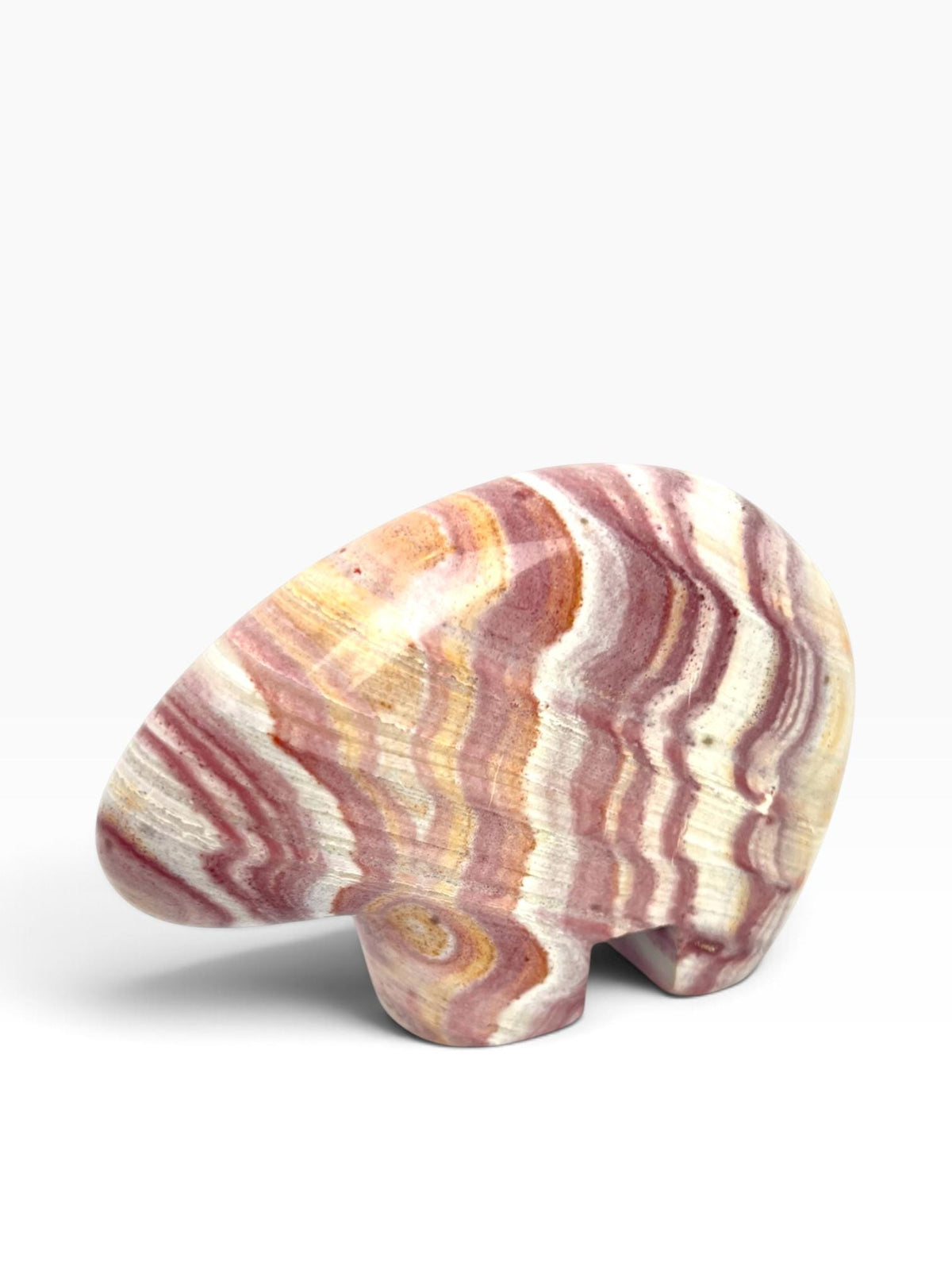 Zuni-Style Rainbow Rhyolite Wonderstone Bear Carving
