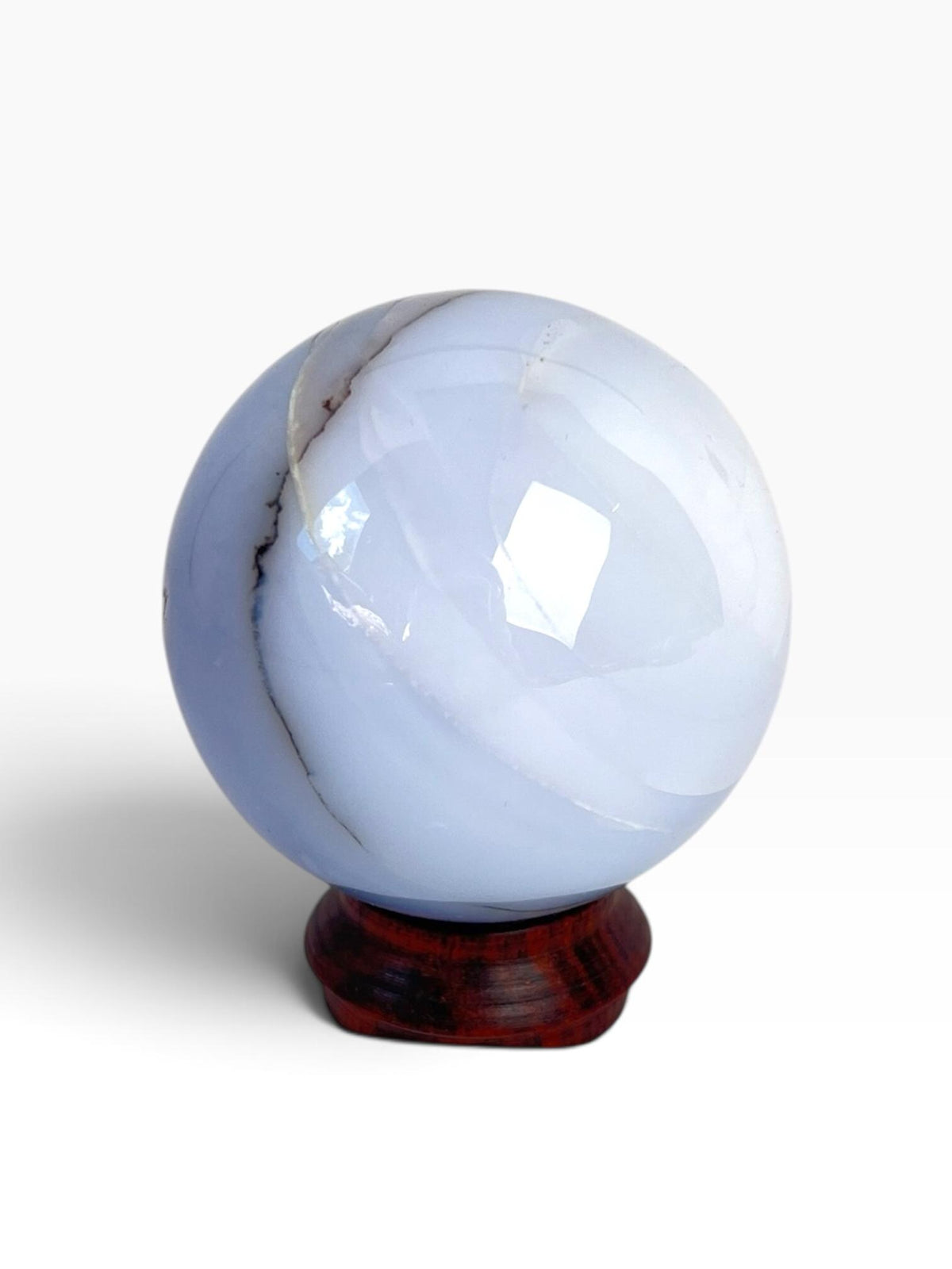 Turkish Blue Chalcedony Sphere – Beautiful Ethereal Glow