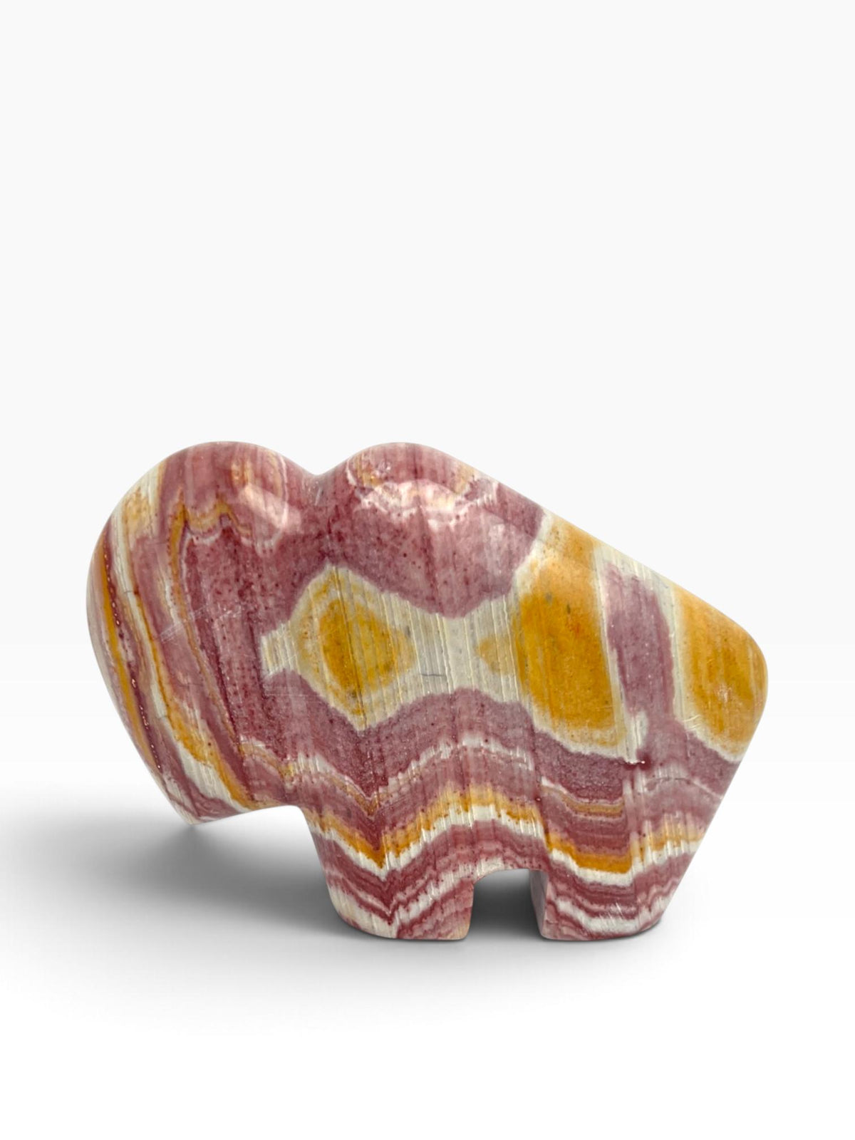 Zuni-Style Rainbow Rhyolite Bison Carving