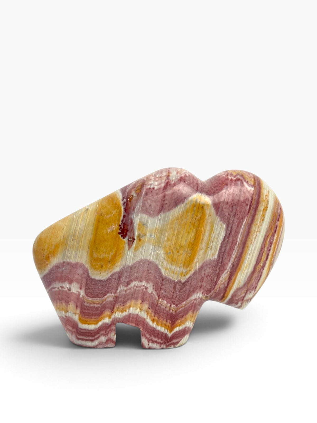 Zuni-Style Rainbow Rhyolite Bison Carving