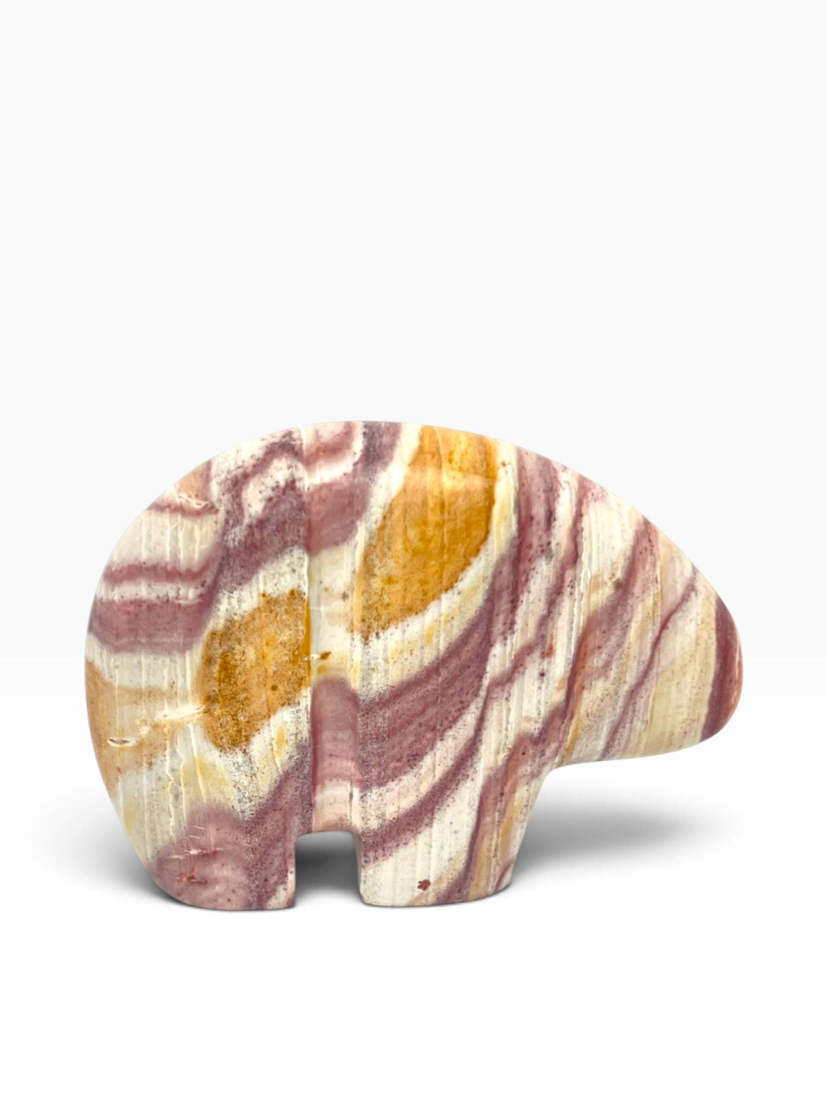 Zuni-Style Rainbow Rhyolite Wonderstone Bear Carving
