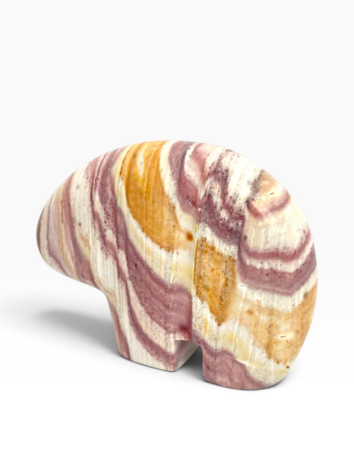 Zuni-Style Rainbow Rhyolite Wonderstone Bear Carving