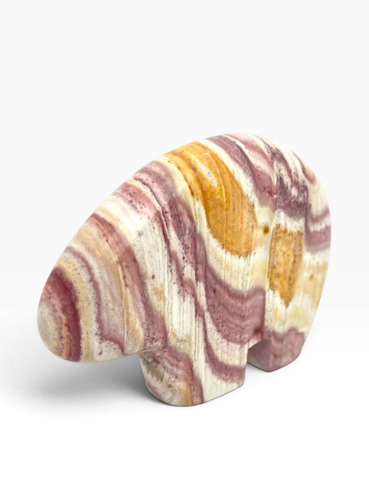 Zuni-Style Rainbow Rhyolite Wonderstone Bear Carving