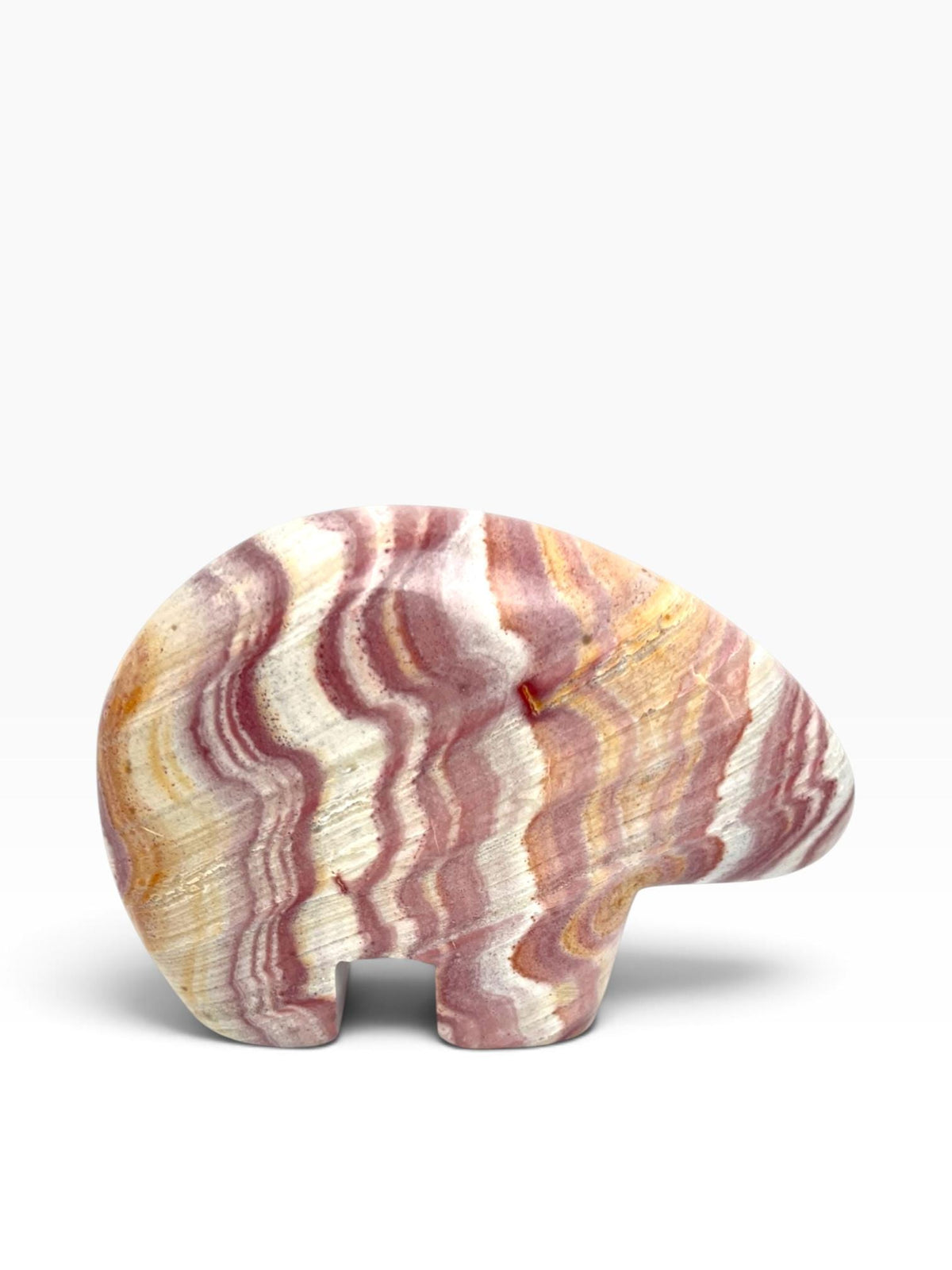 Zuni-Style Rainbow Rhyolite Wonderstone Bear Carving