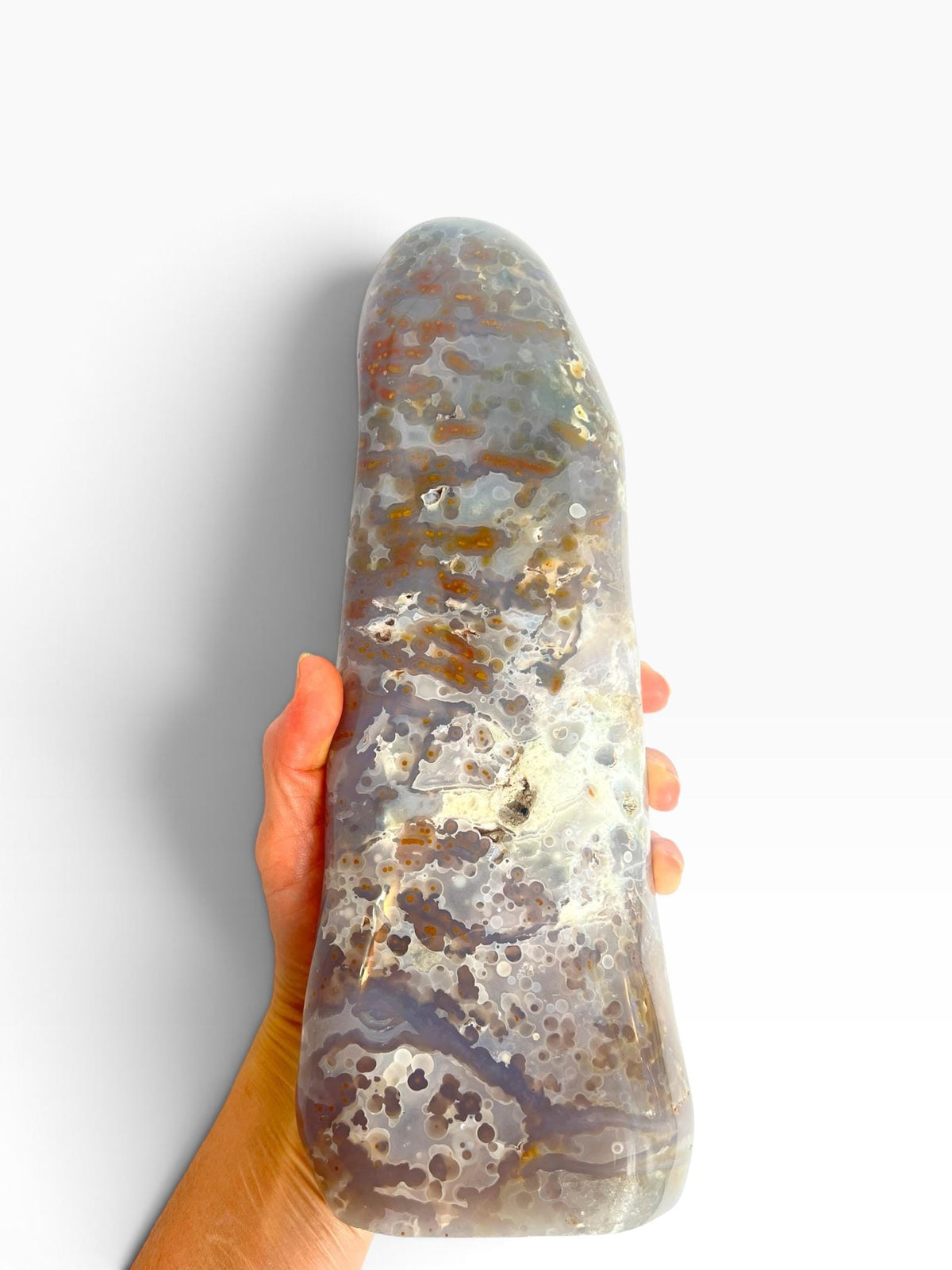 Rare Ocean Jasper XXL Jelly Orb Free Form - Vein 3-4 Old Stock Collector Piece