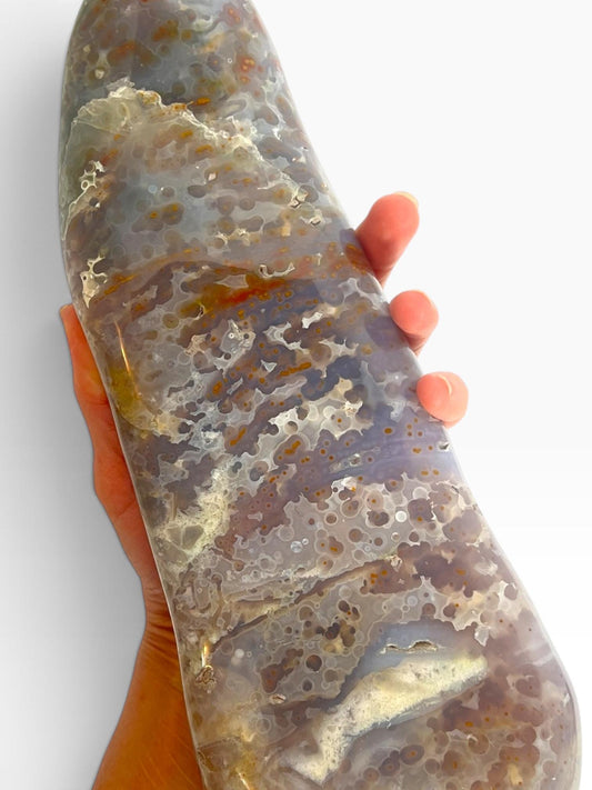 Rare Ocean Jasper XXL Jelly Orb Free Form - Vein 3-4 Old Stock Collector Piece