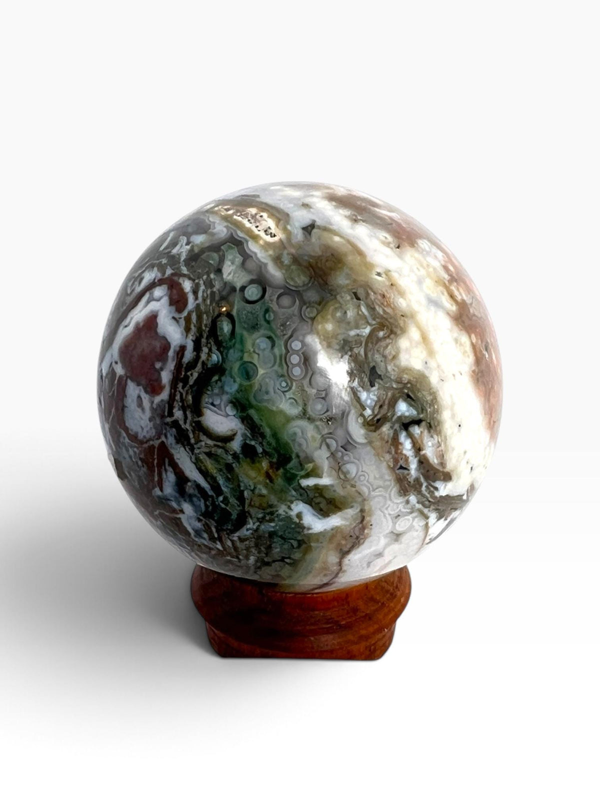 Ocean Jasper Sphere | Old Stock Vein 1-2 Collector Crystal